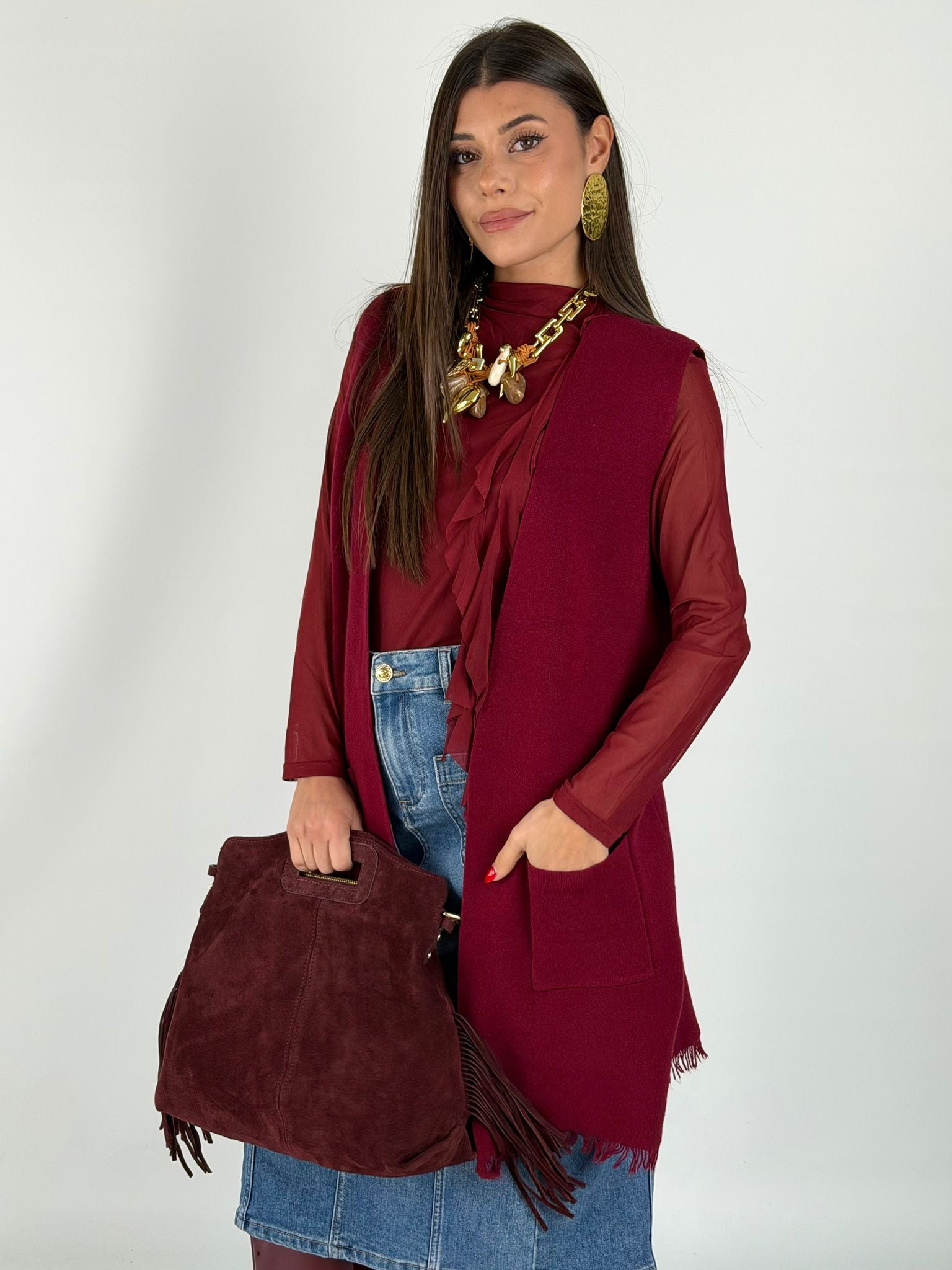 Gilet Venny bordeaux