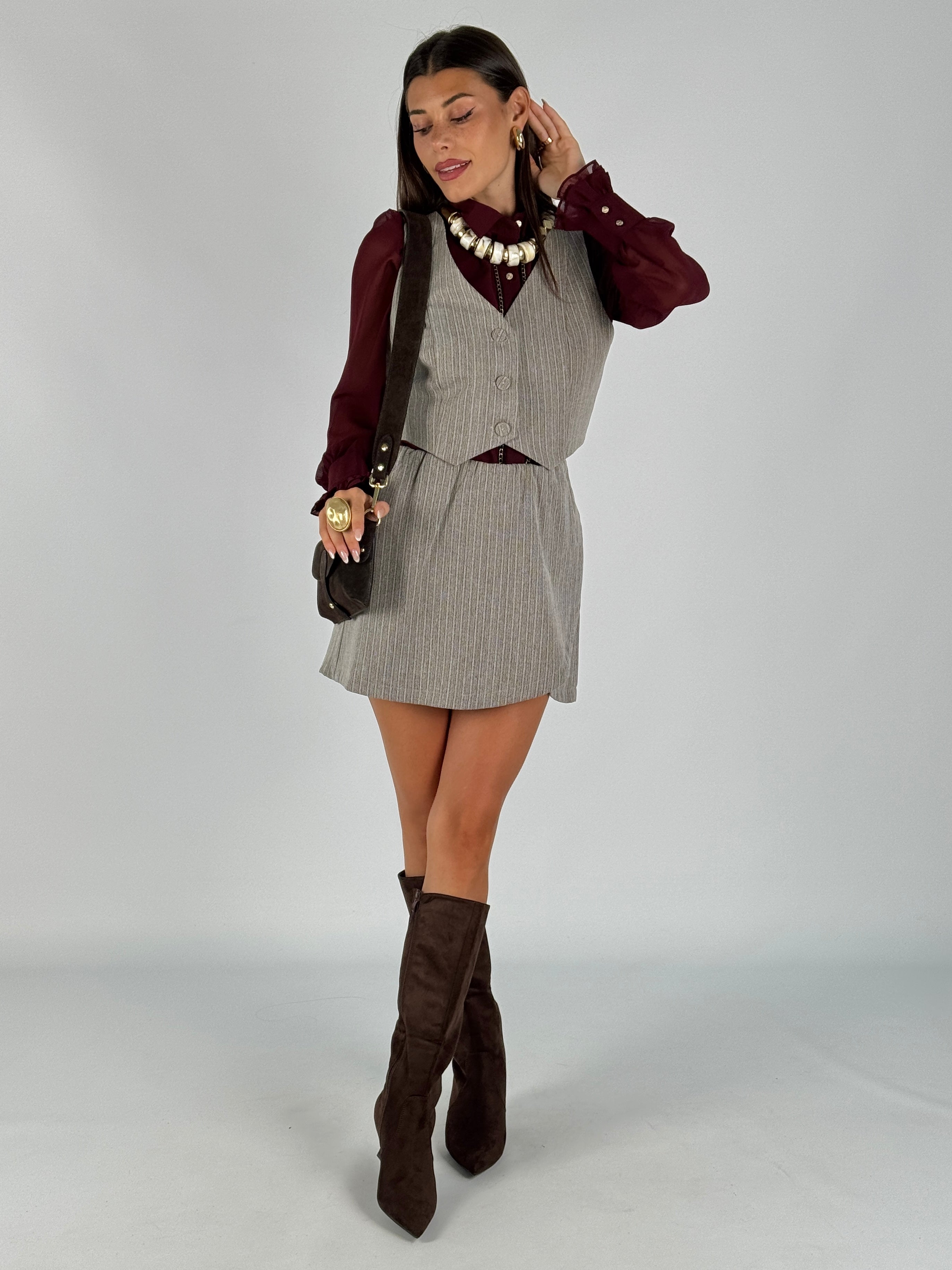 Gilet completo premium Vienna marrone