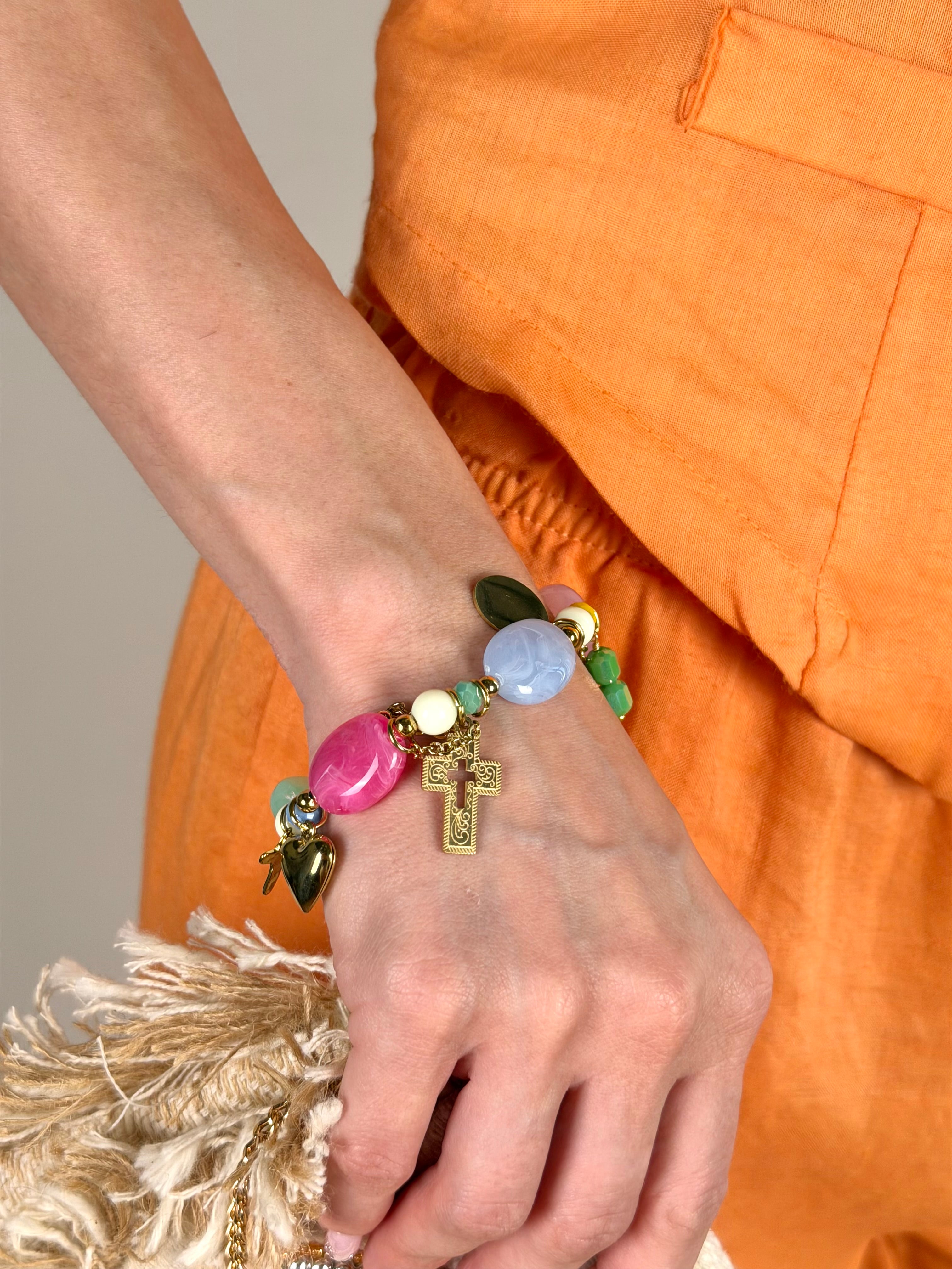 Bracciale ciondoli - collezione multicolor