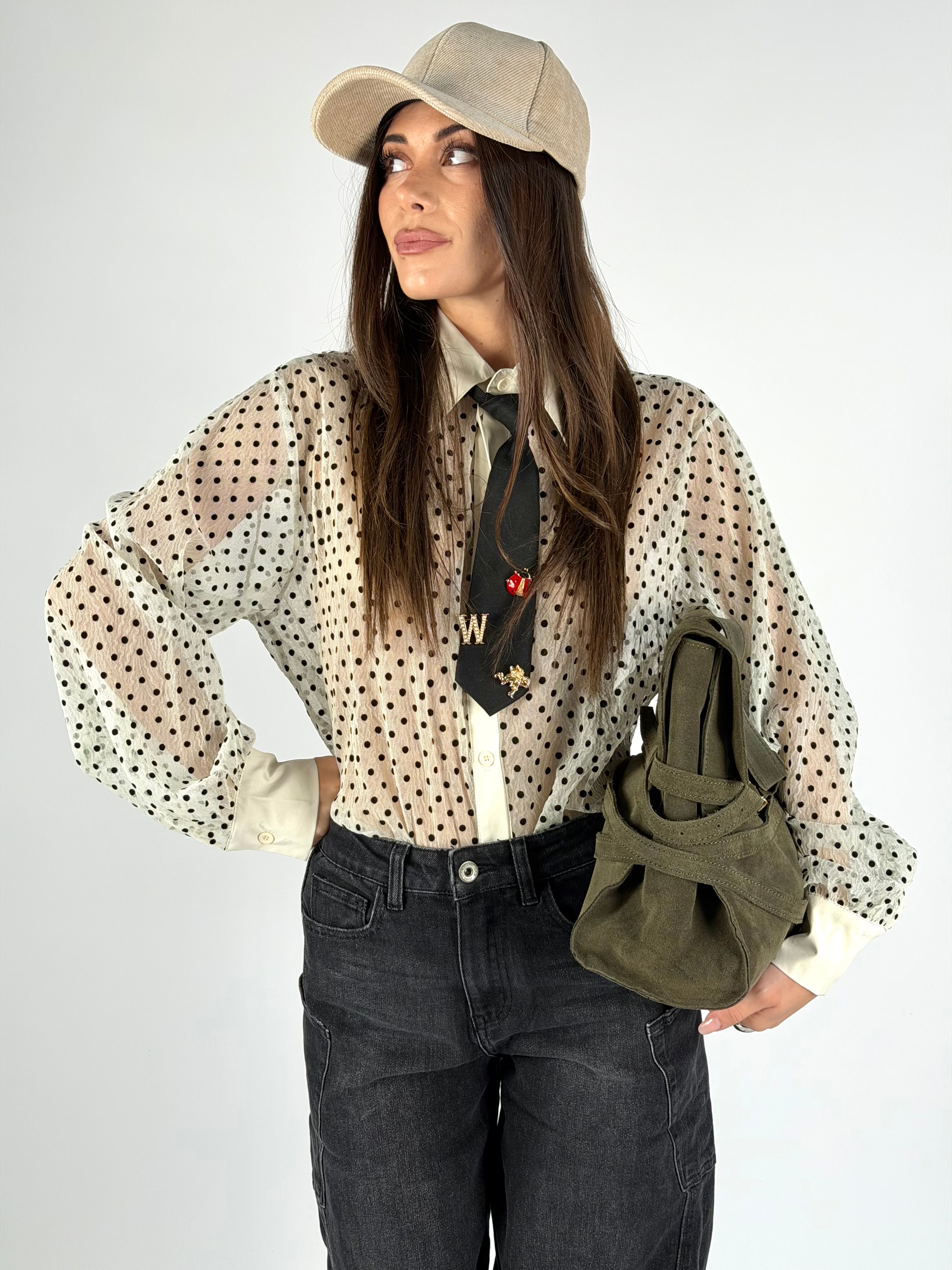 Camicia velo pois bianca