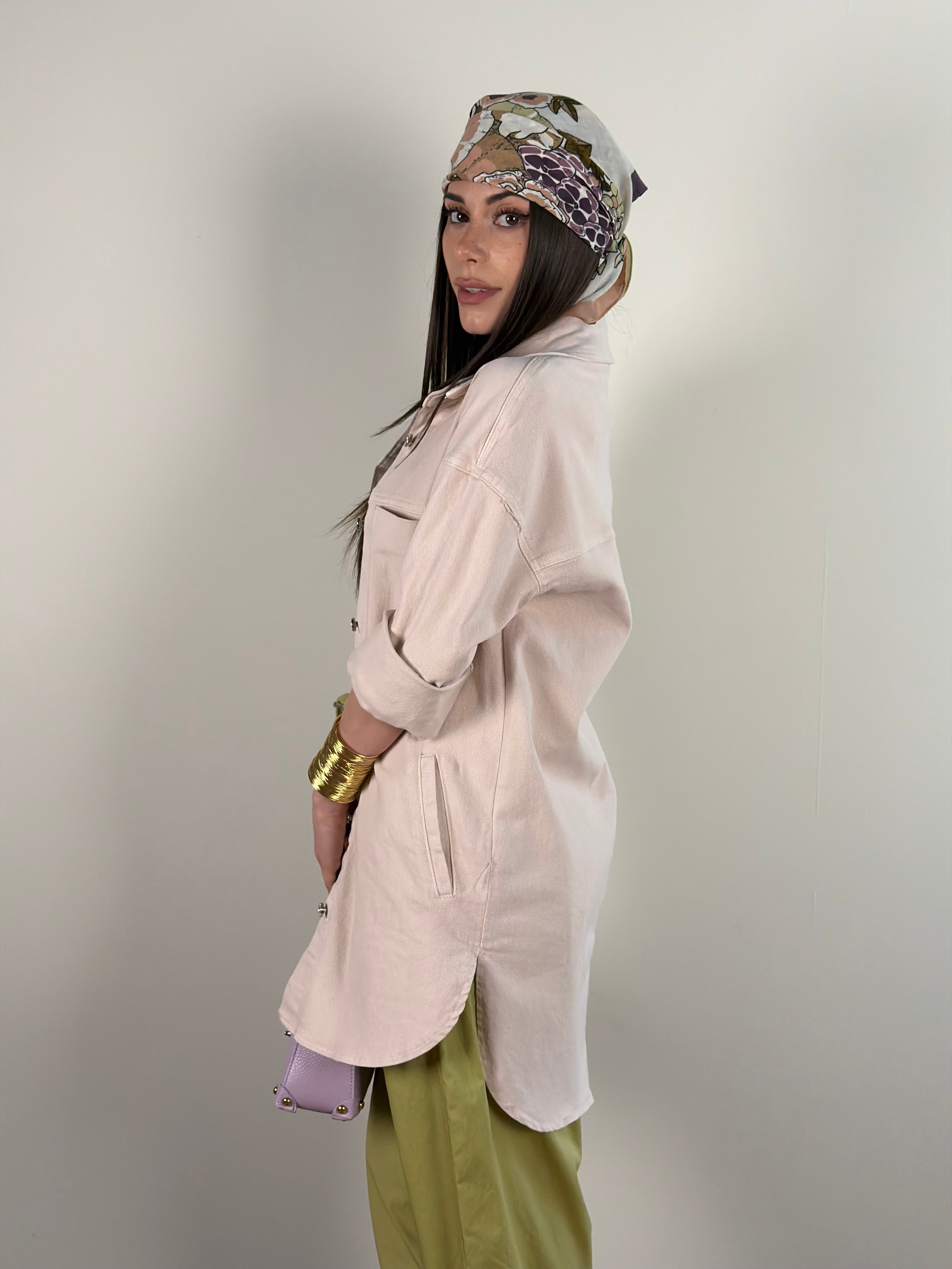 Giubbino jeans Zeudi rosa