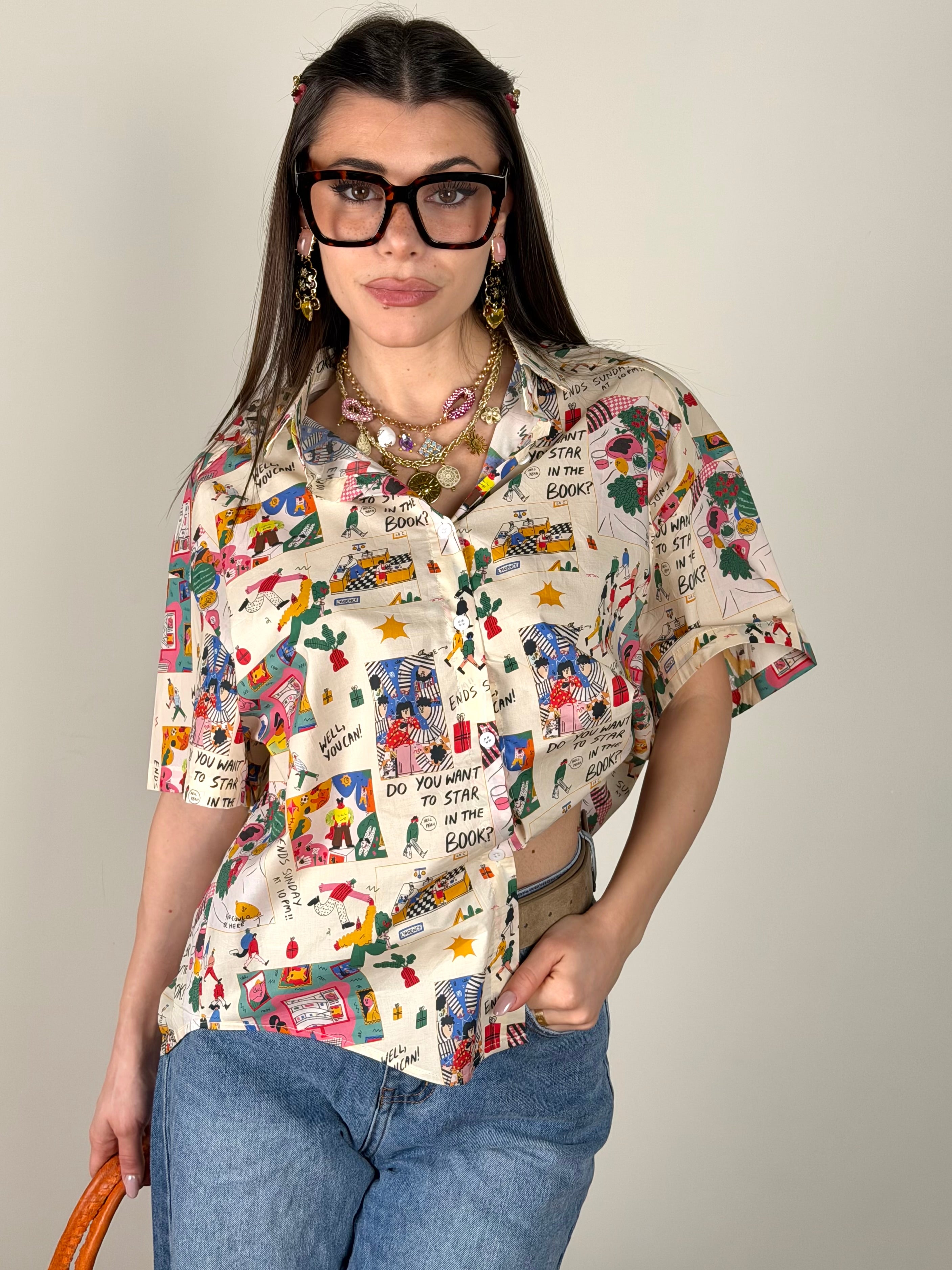 Camicia mix fumetto