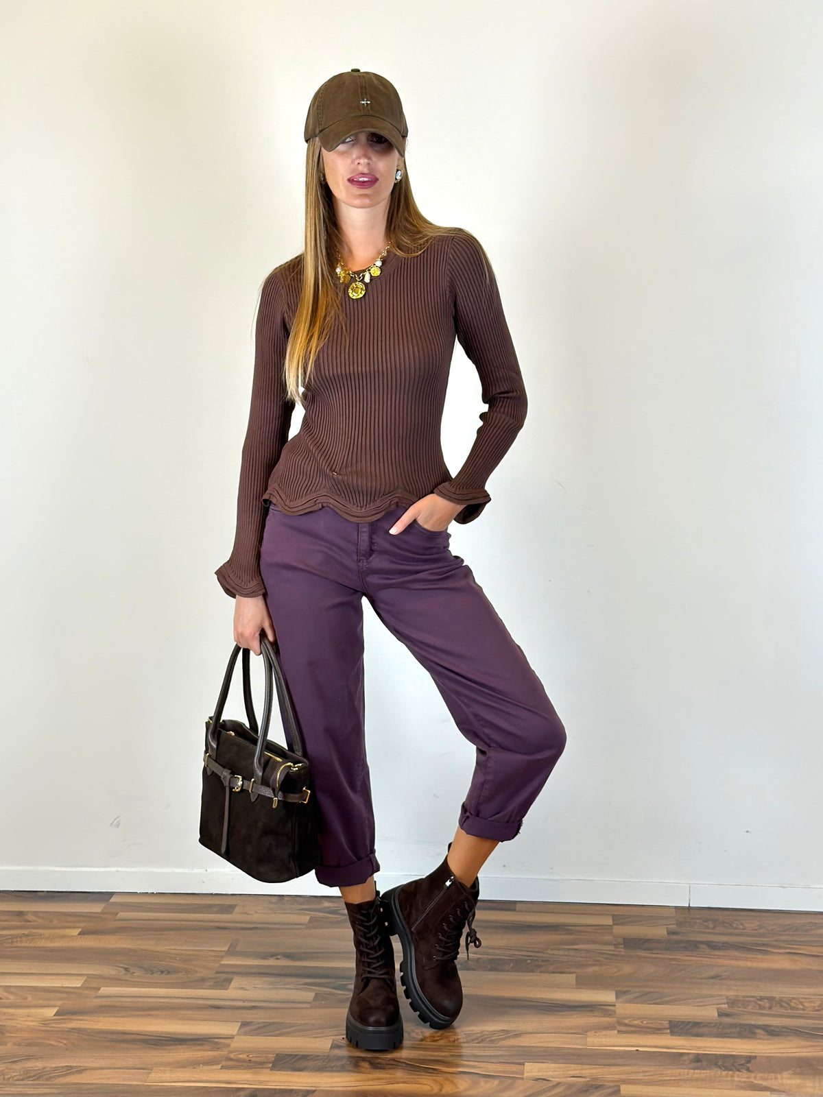 Pantalone Kimmy bordeaux