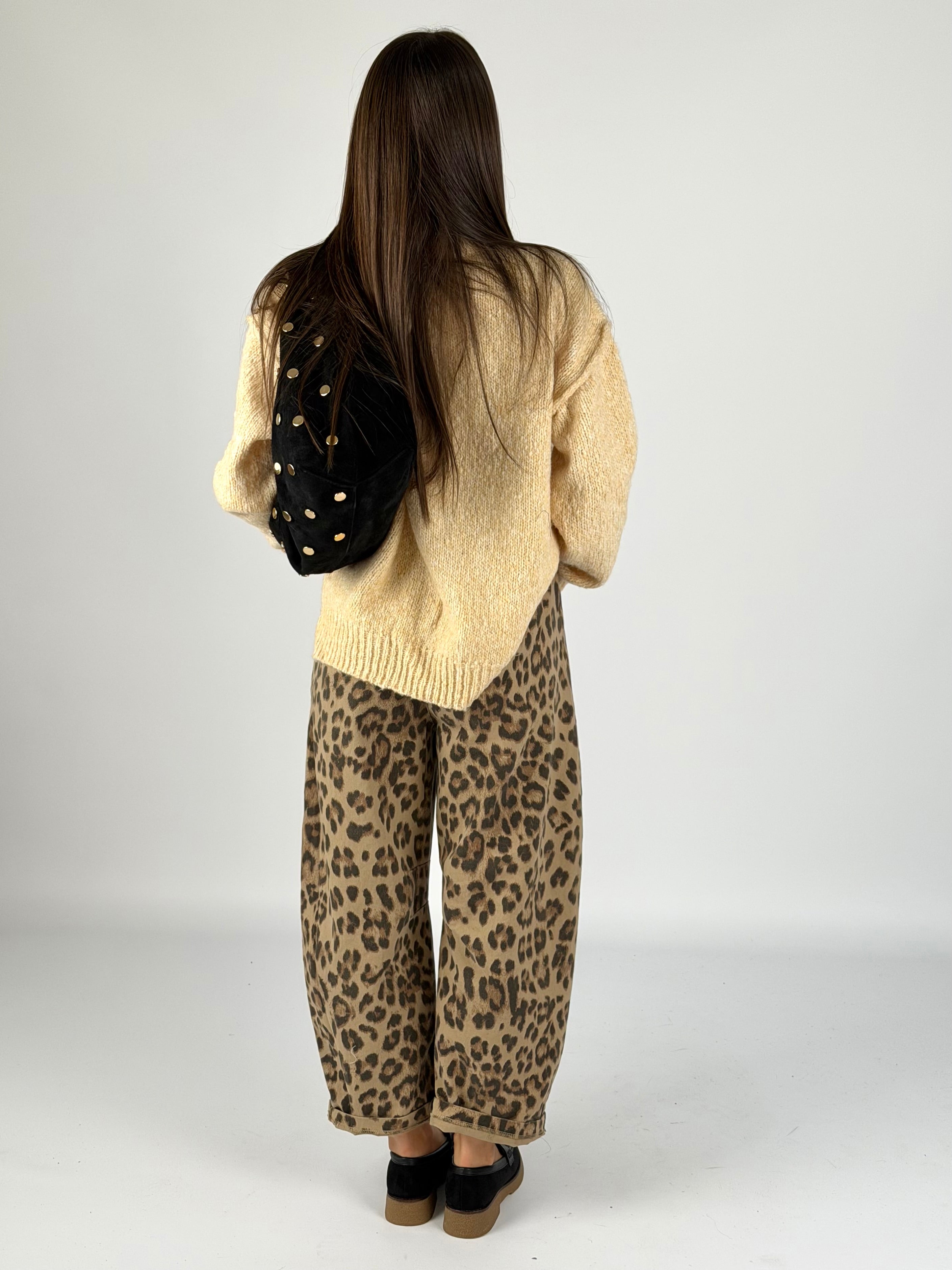 Pantalone Leopard tabacco