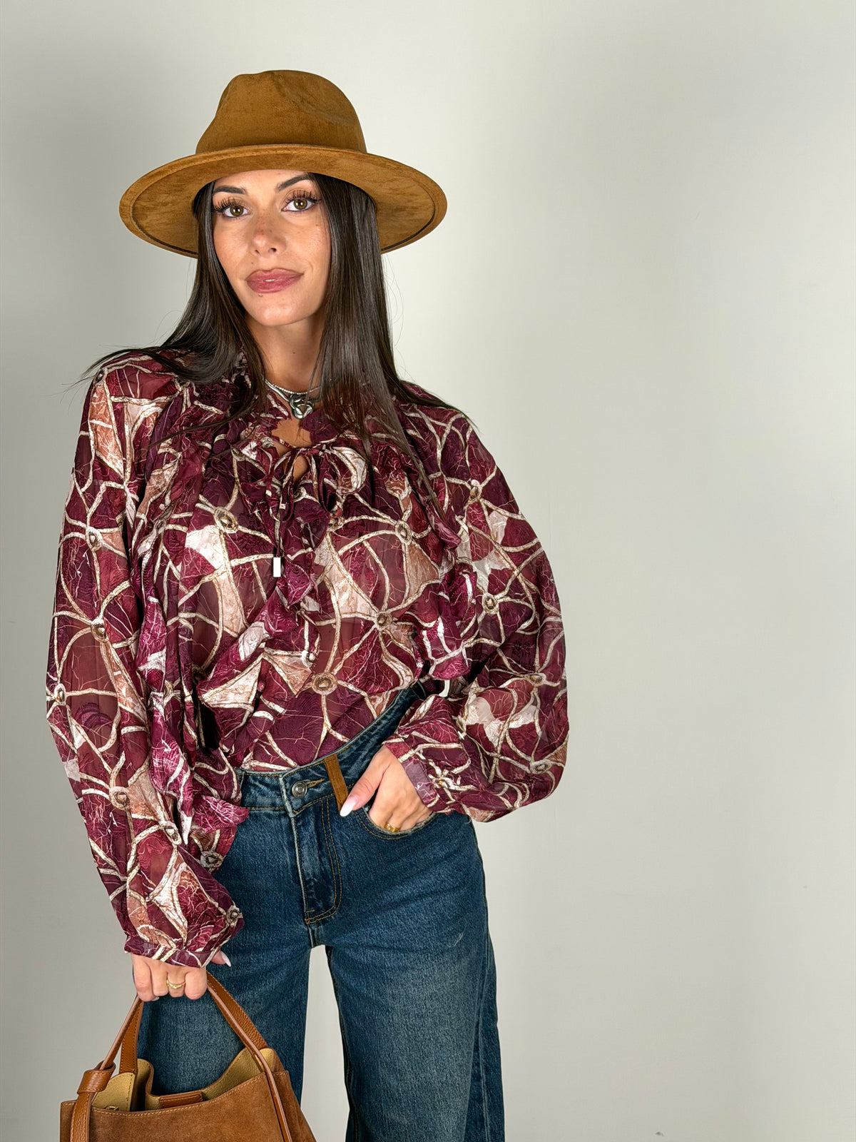 Camicia Sugar bordeaux