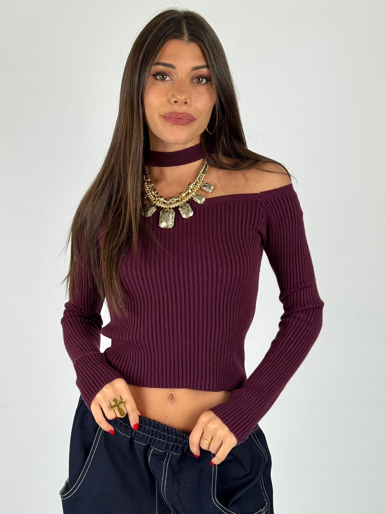 Maglia Ester bordeaux