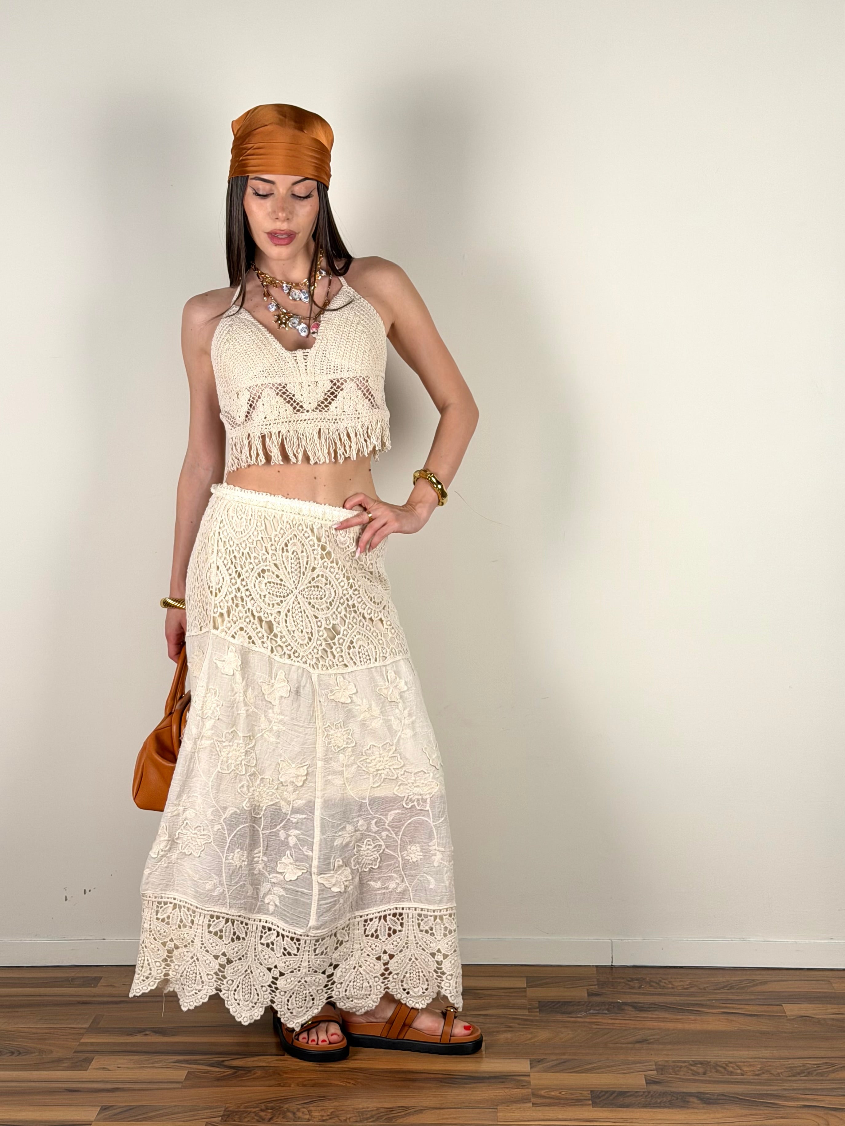 Top pizzo Ostuni beige
