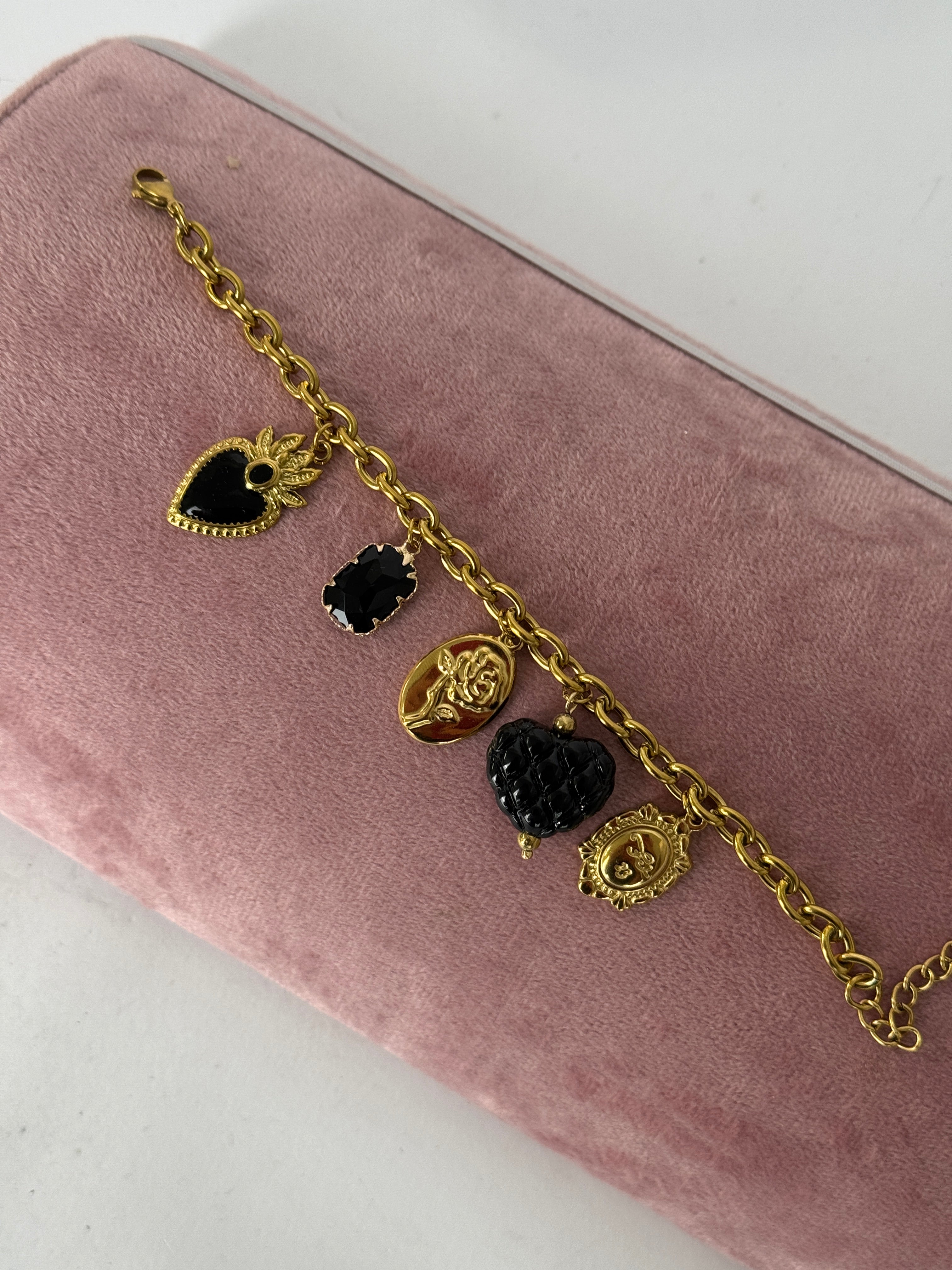 Bracciale cuore bombato - 2 colori