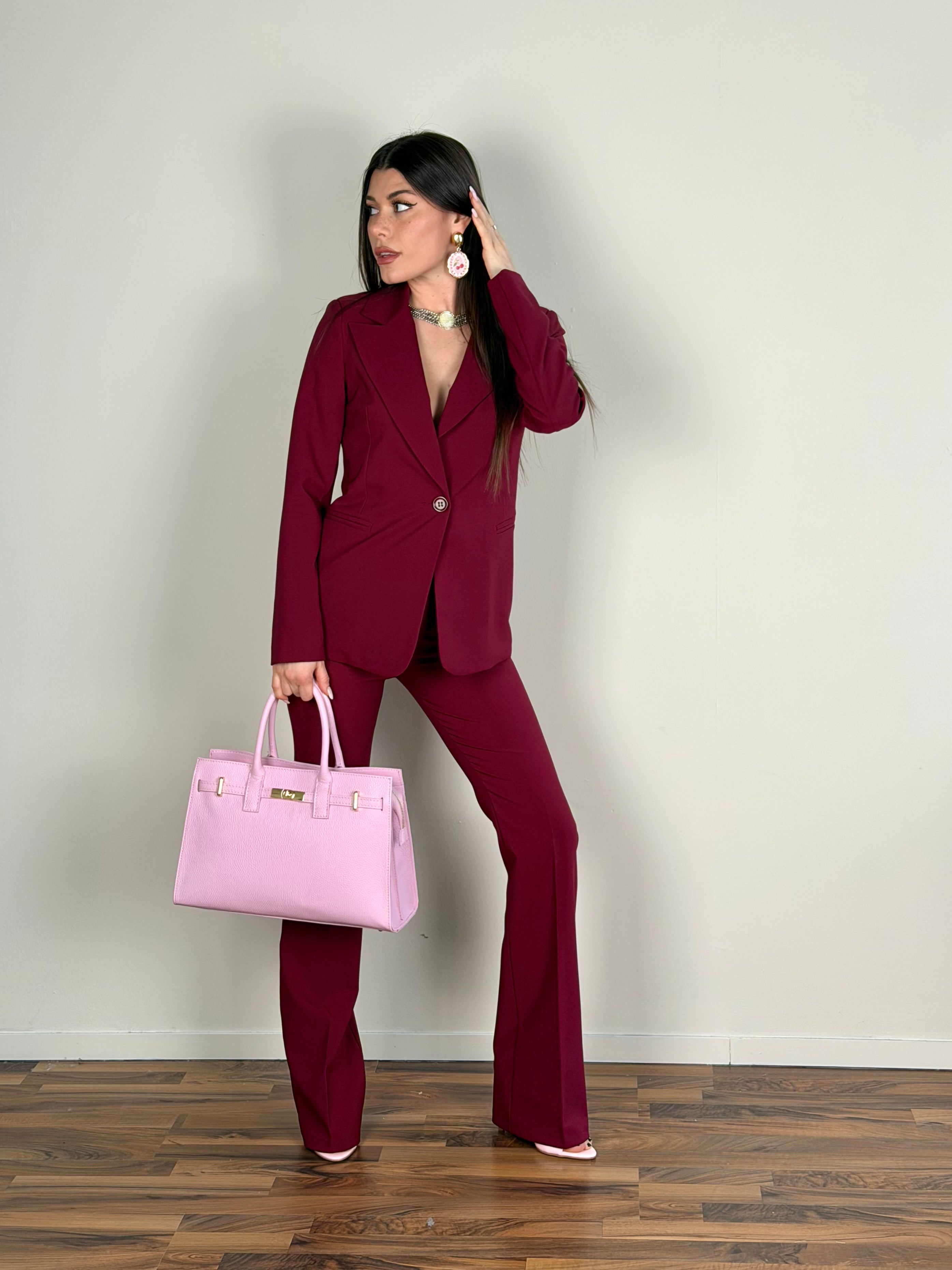Completo Elodie zampa bordeaux