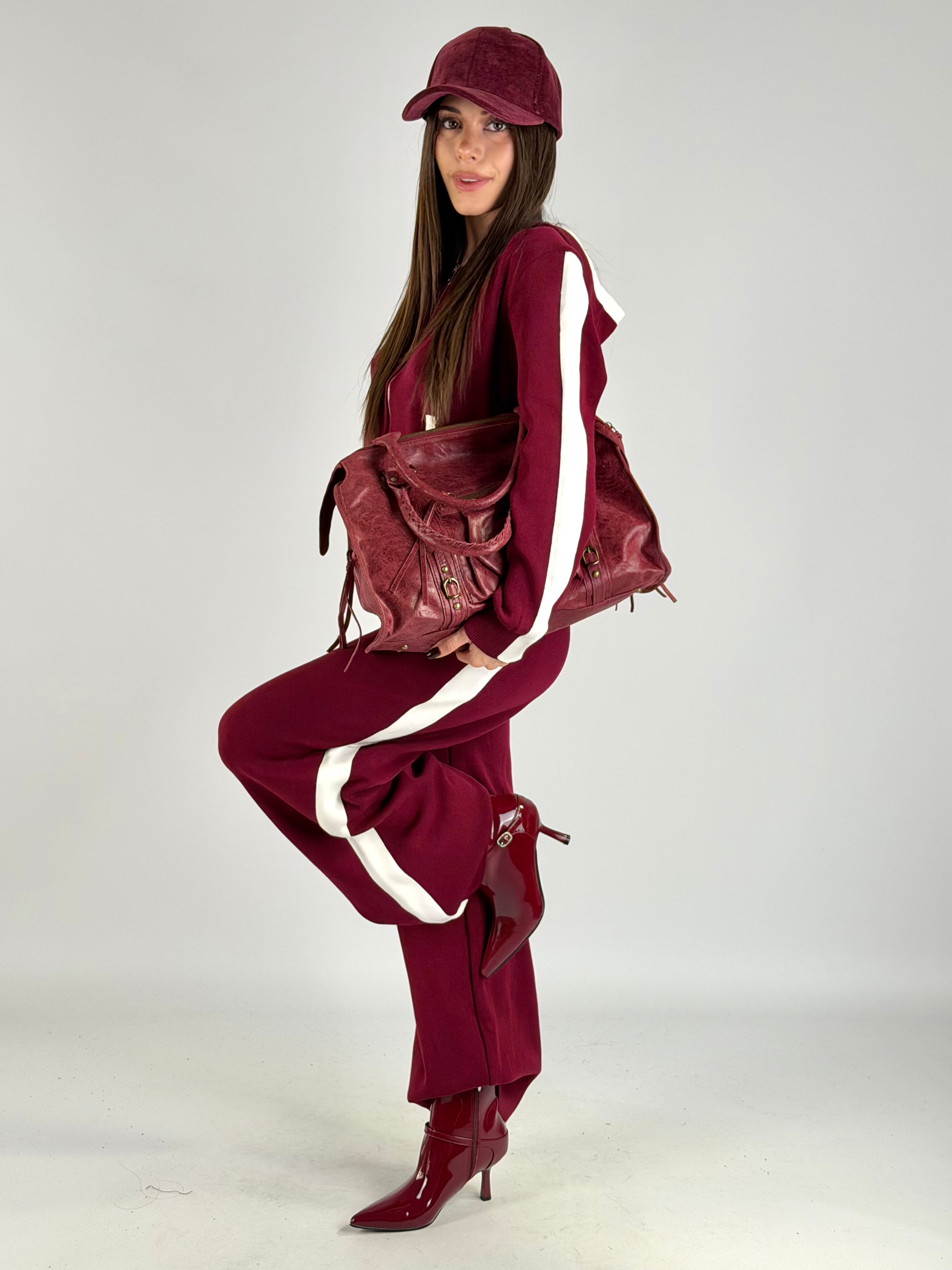 Tuta sportiva Melody bordeaux