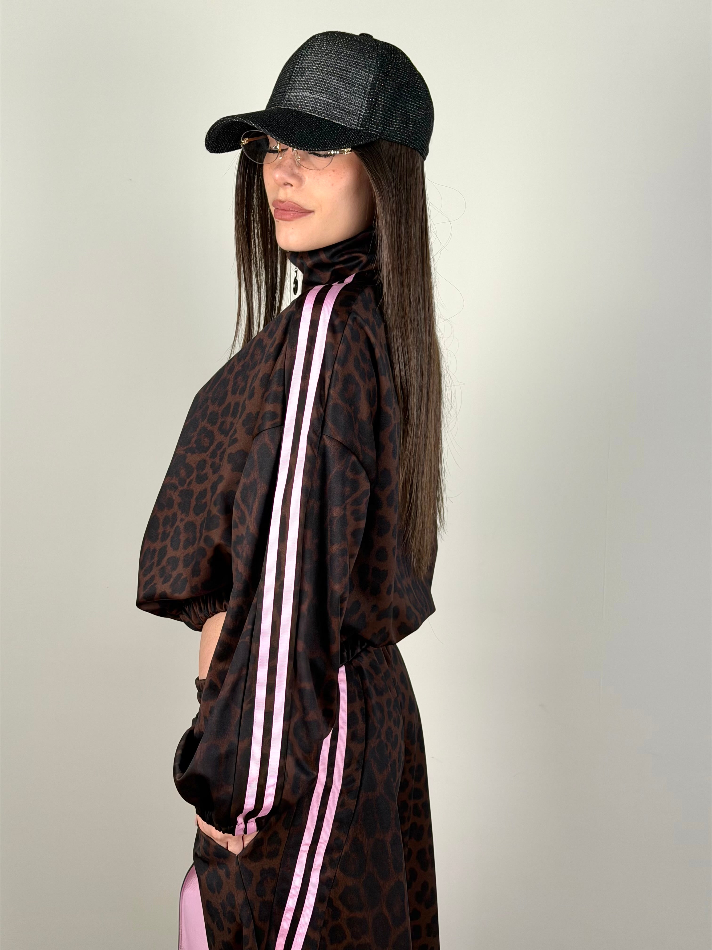 Tuta Sportiva animalier rosa