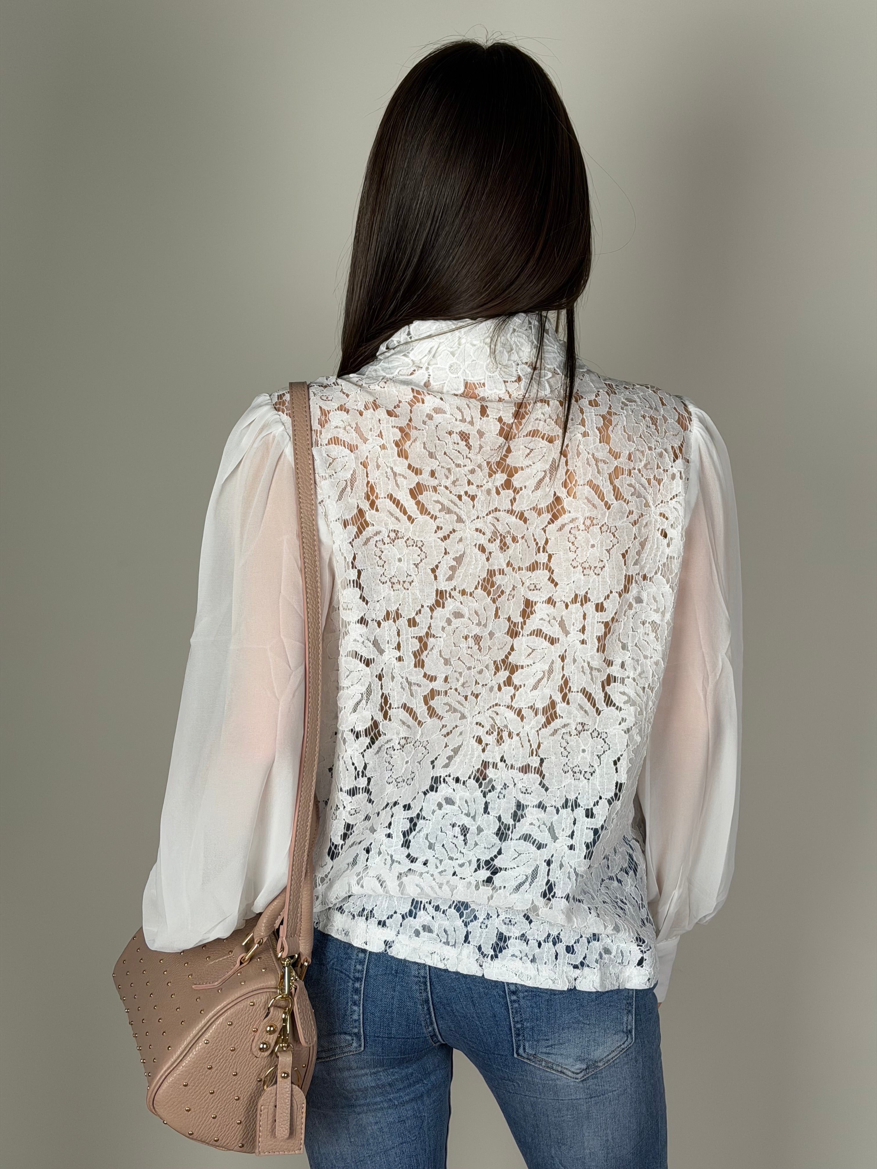 Camicia traforata pizzo