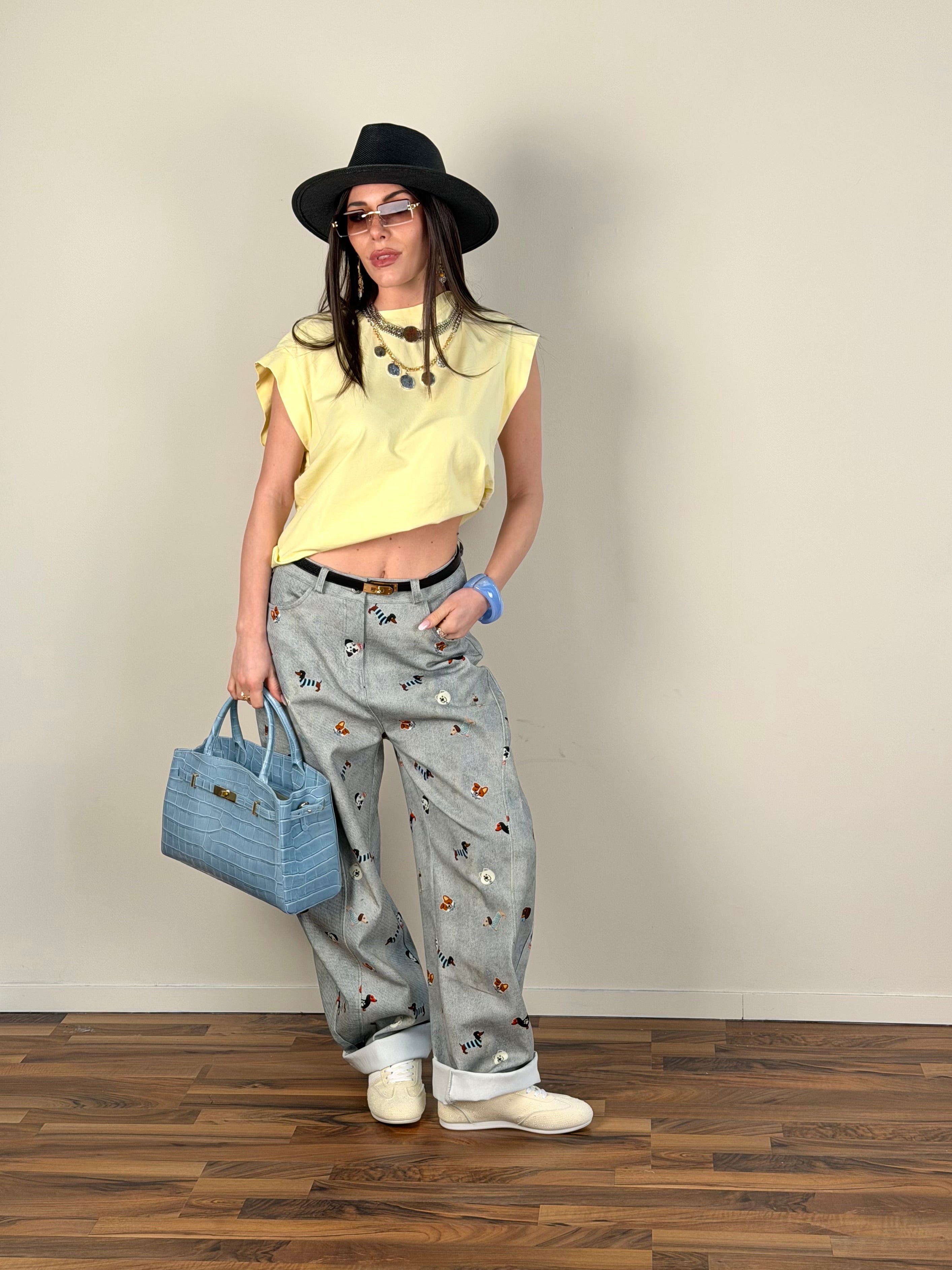 T-shirt Monica gialla
