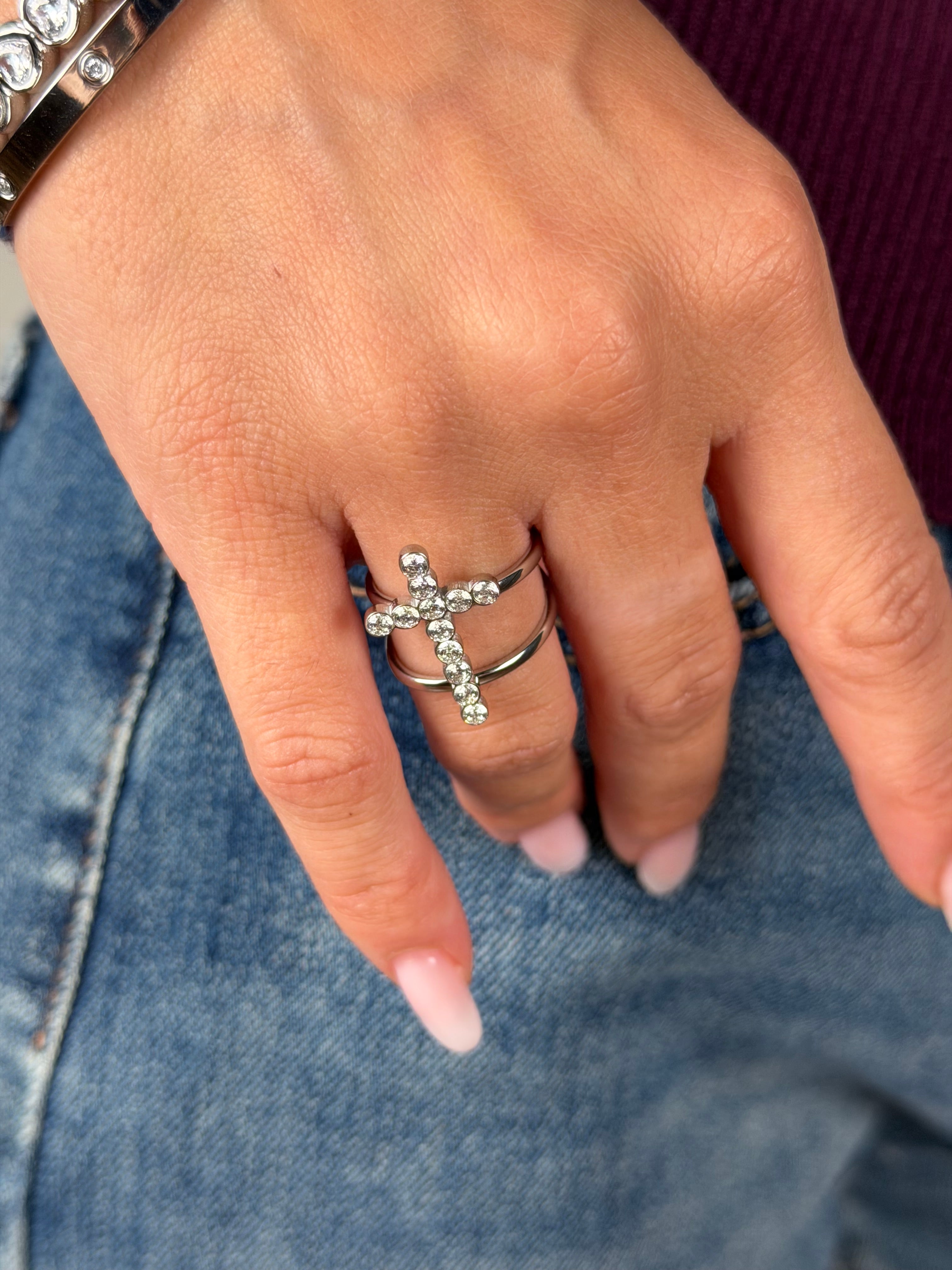 Anello cross - Collezione Symbol argento
