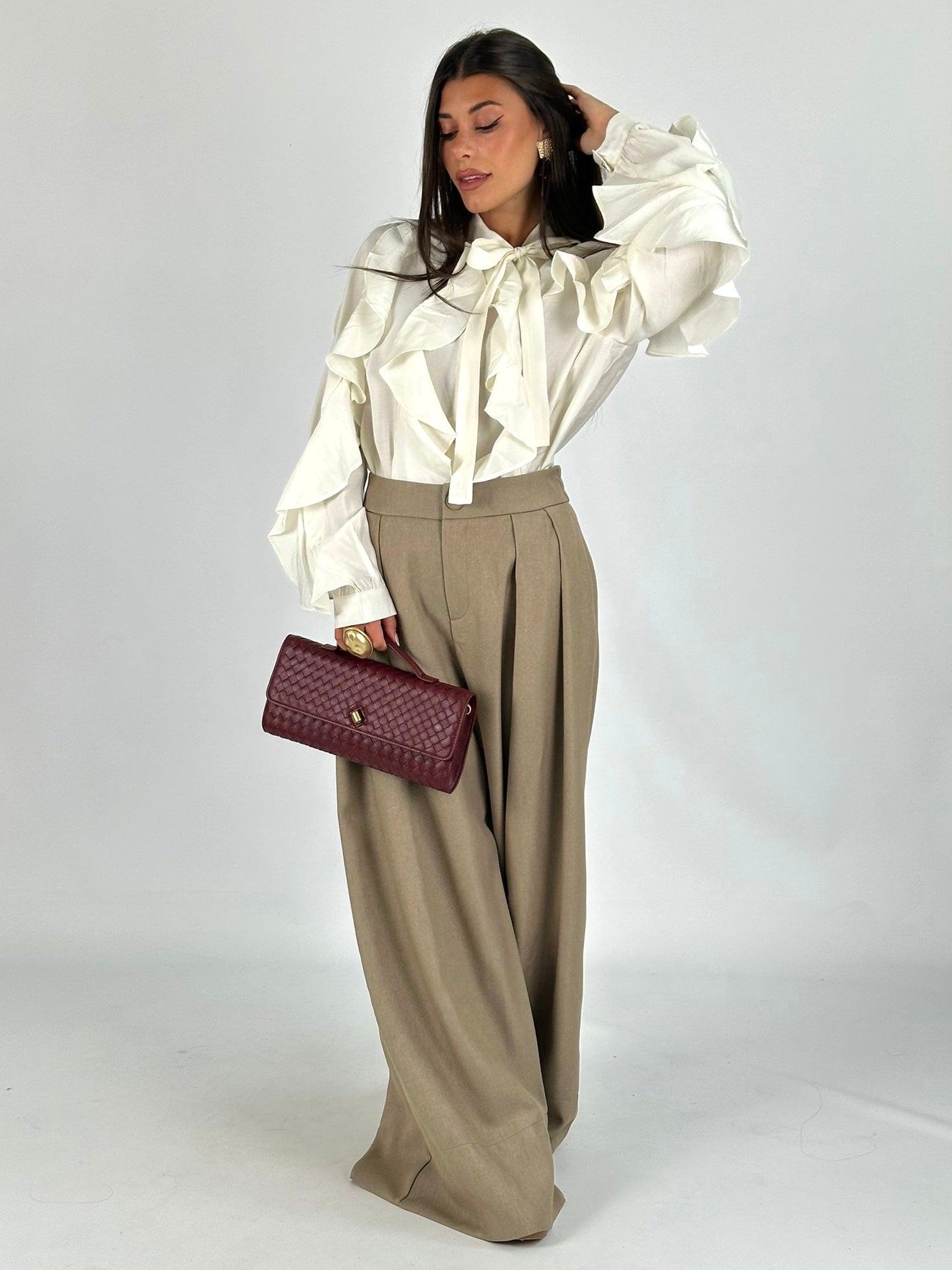 Maxi pantalone Zoe beige