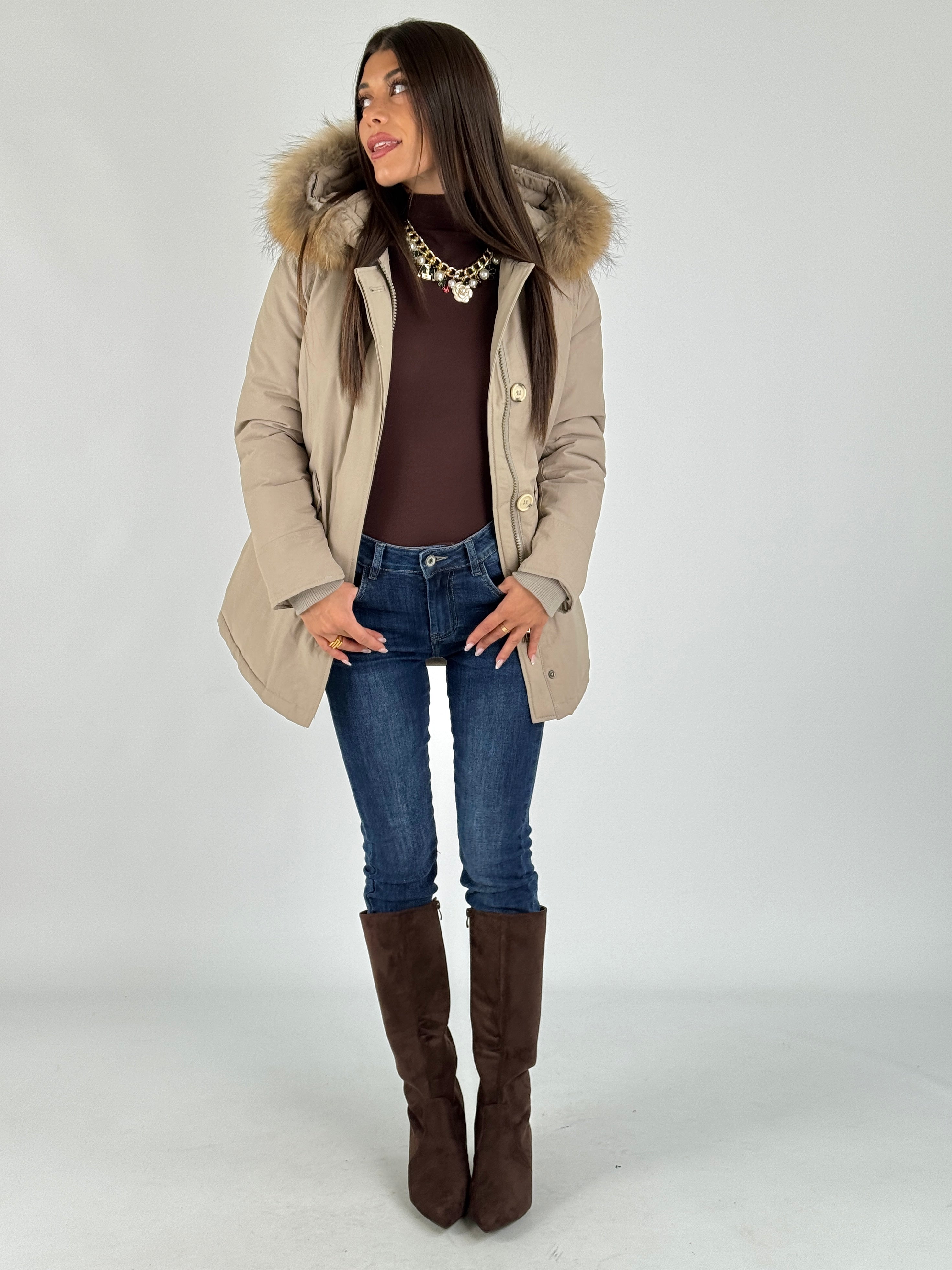 Giaccone Parka beige