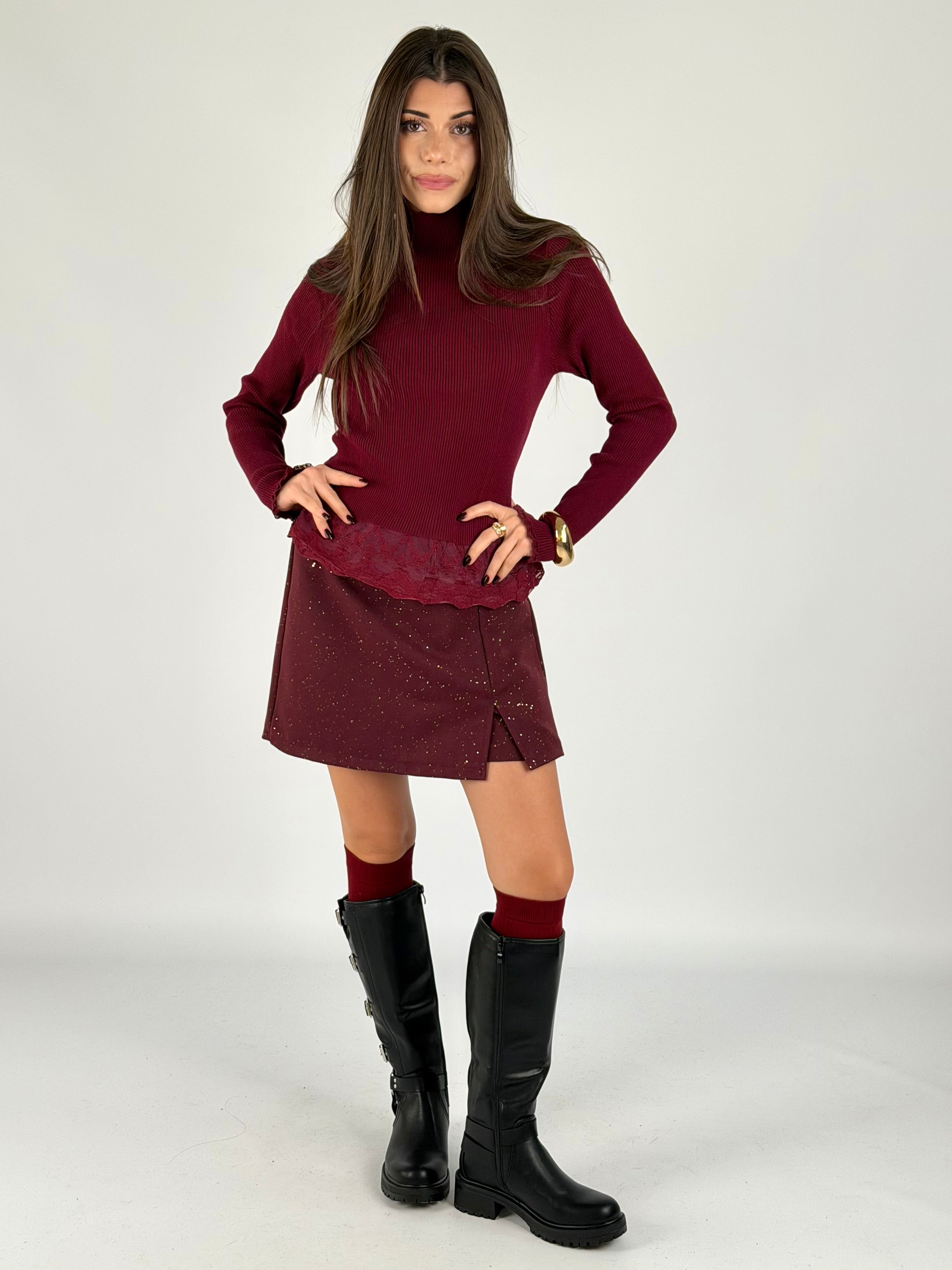 Maglia Nina bordeaux