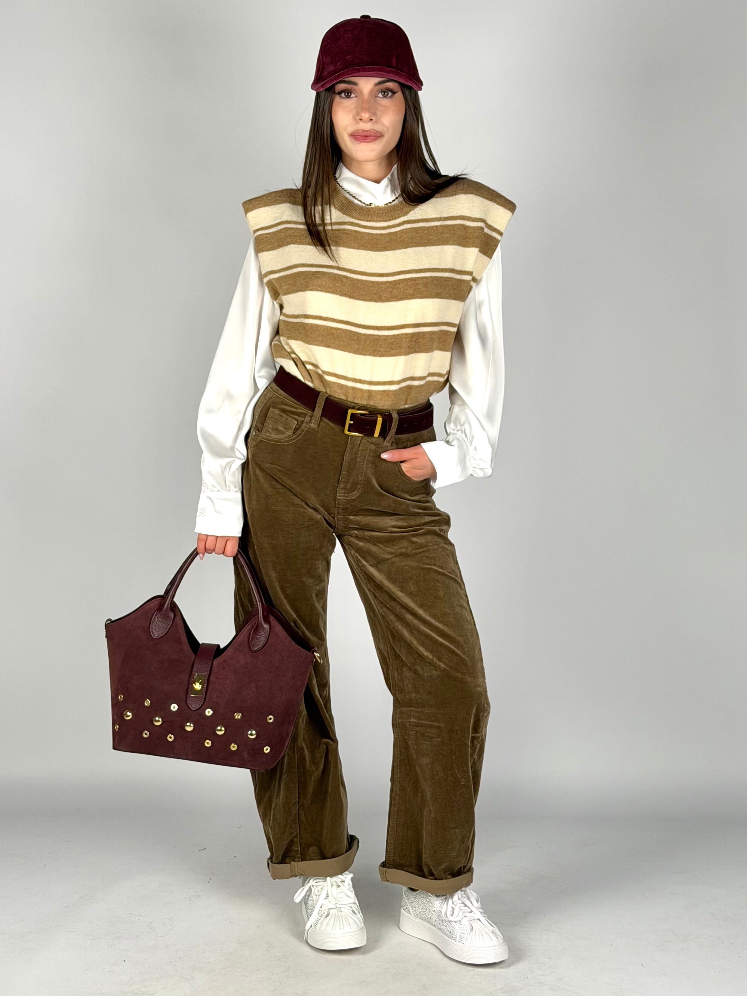 Jeans ballon velluto