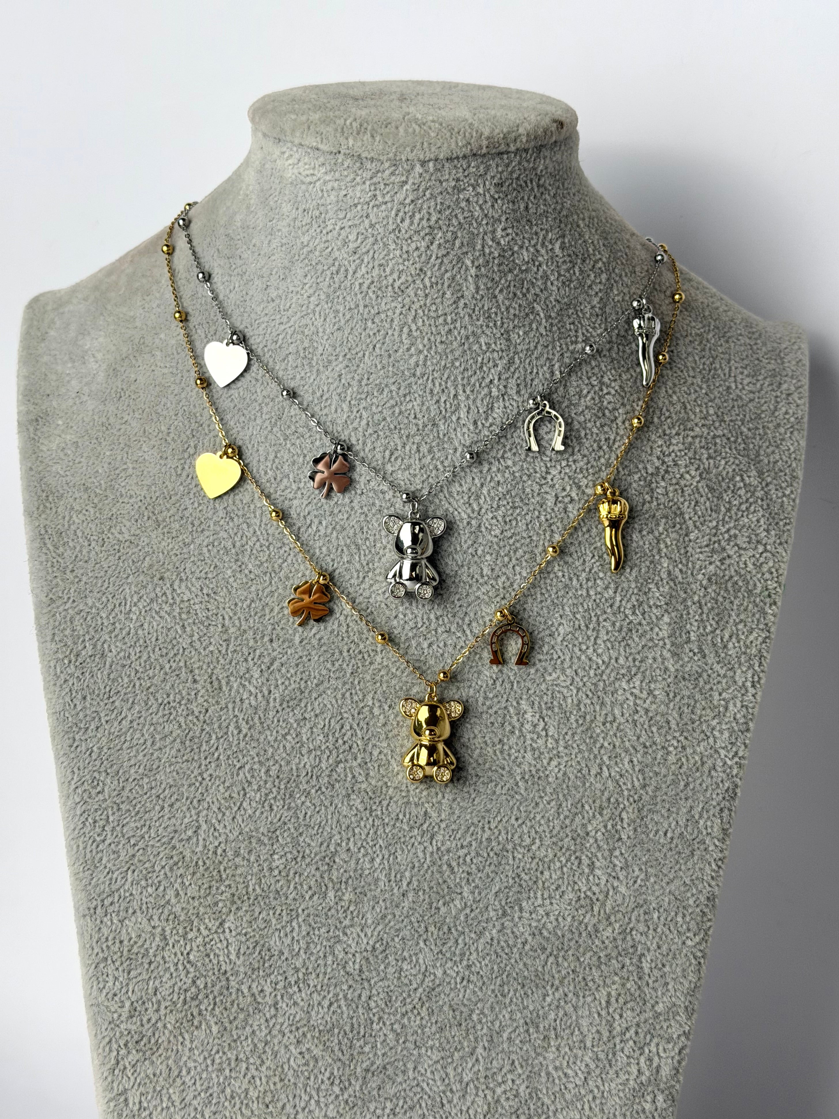 Collana teddy bear - 2 colori