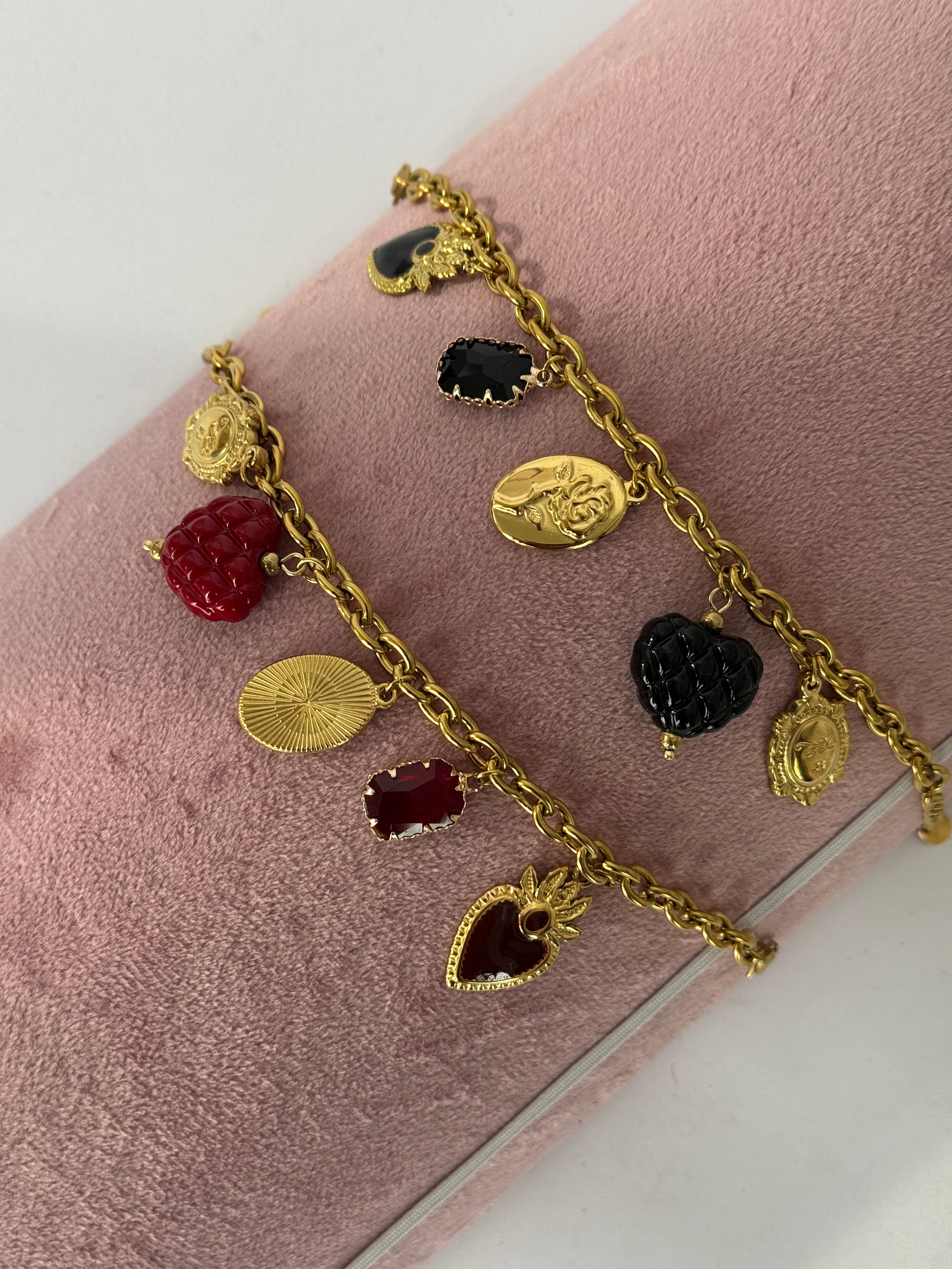 Bracciale cuore bombato - 2 colori