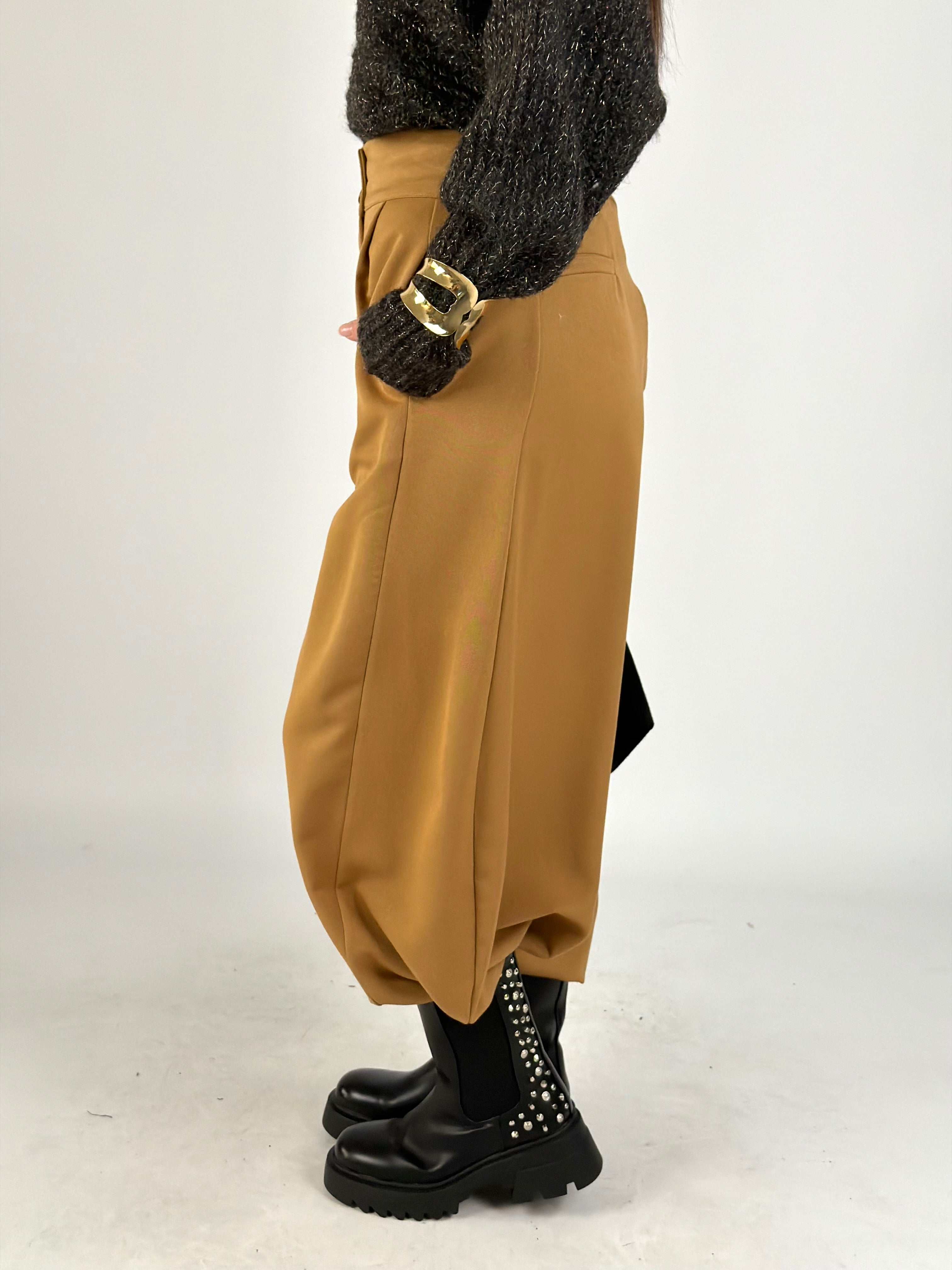 Pantalone parigina tabacco