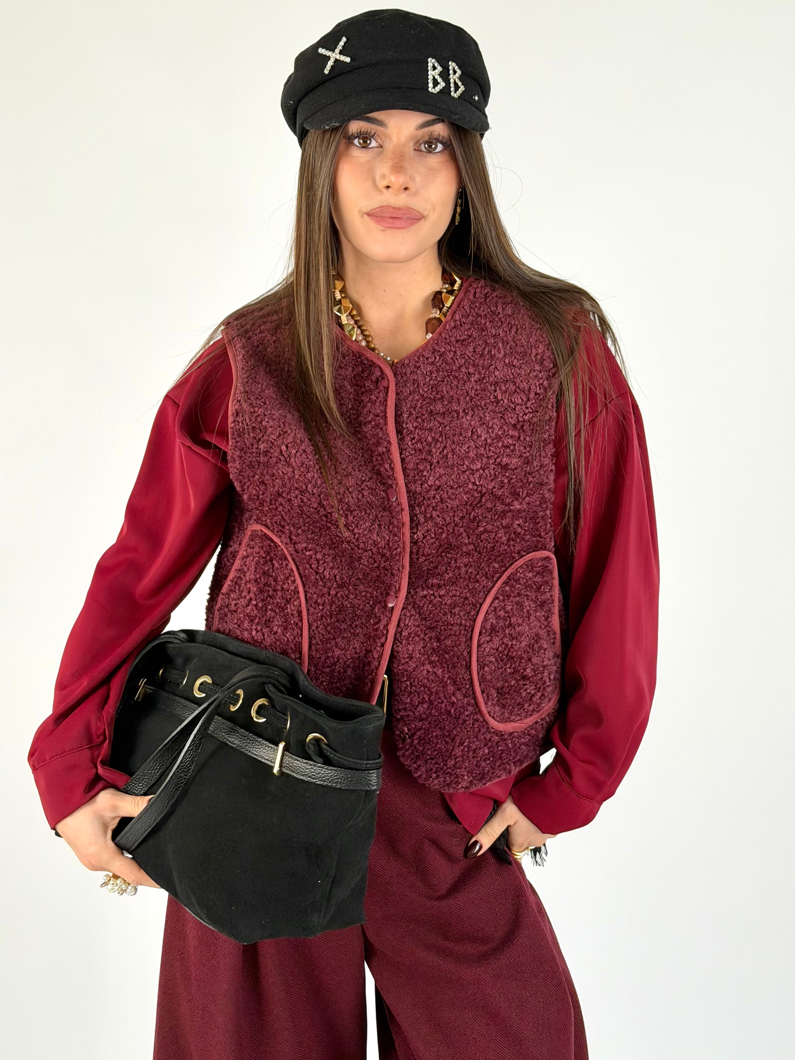 Gilet Cecy bordeaux