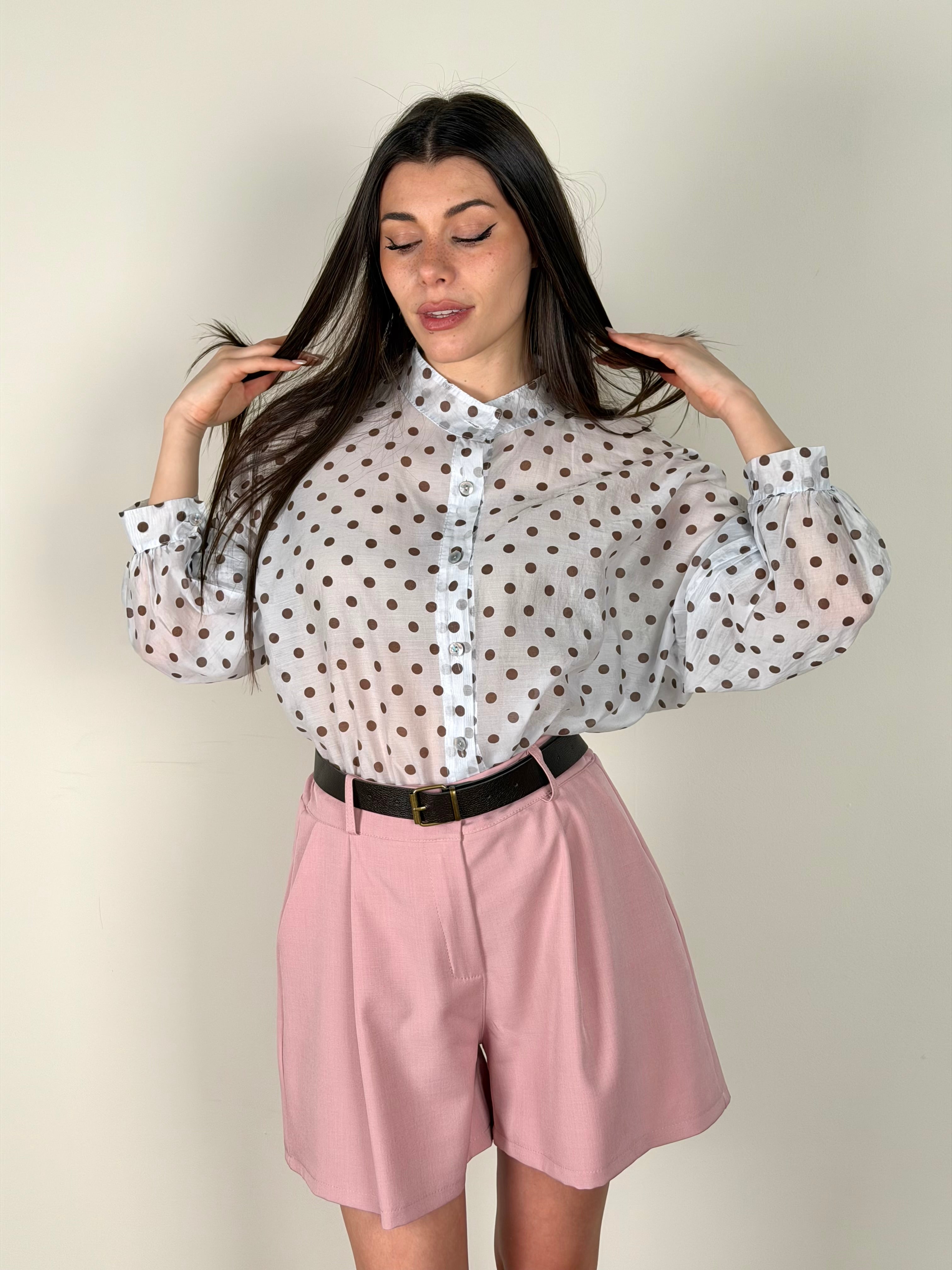 Camicia pois celeste