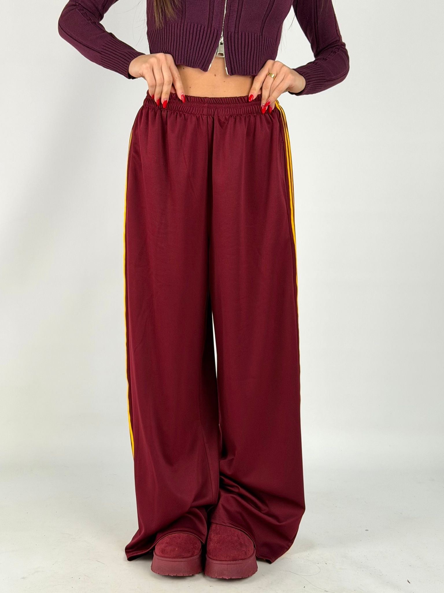 Pantalone Beyoncé bordeaux