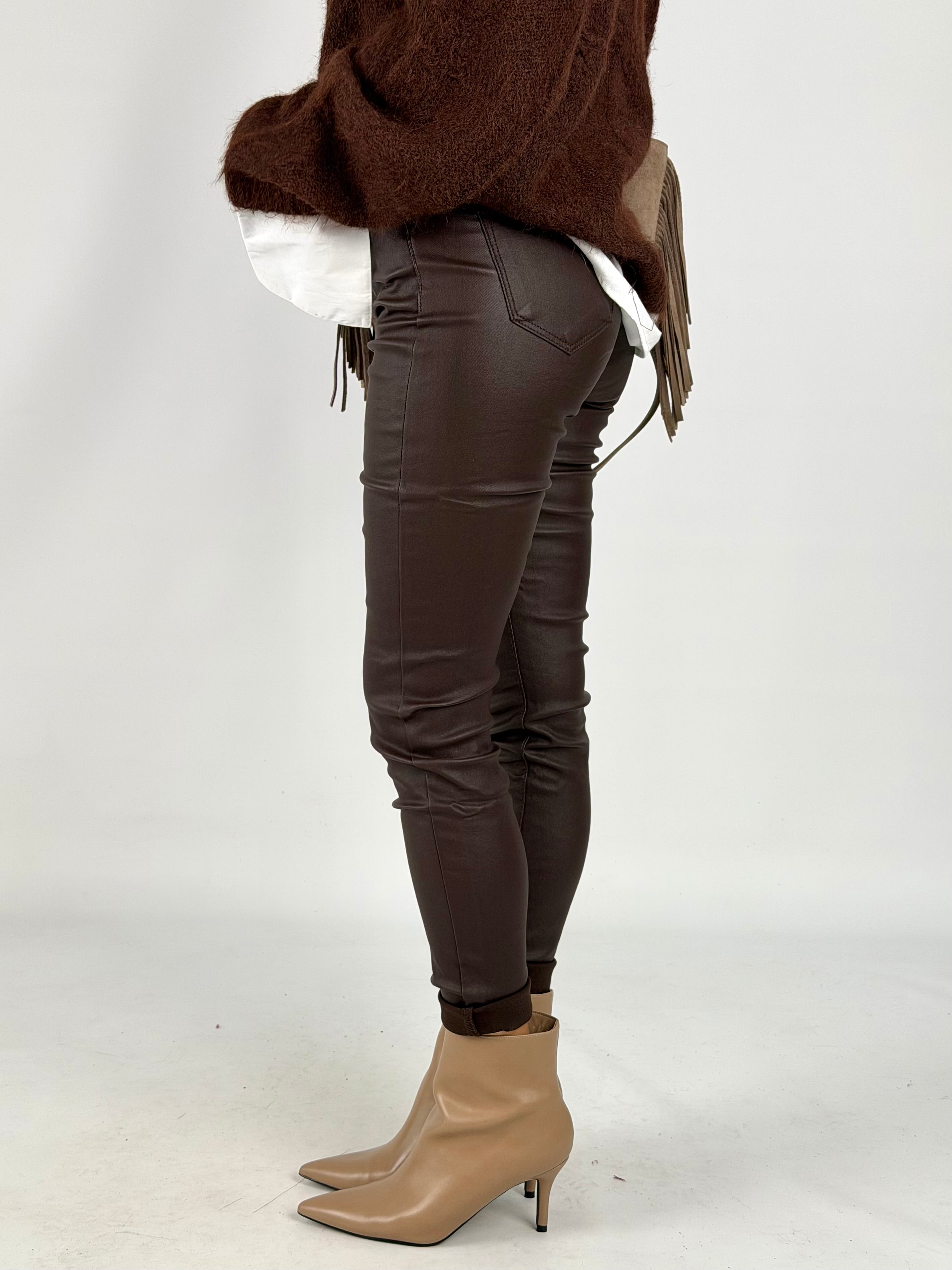 Pantalone in ecopelle BEA moro