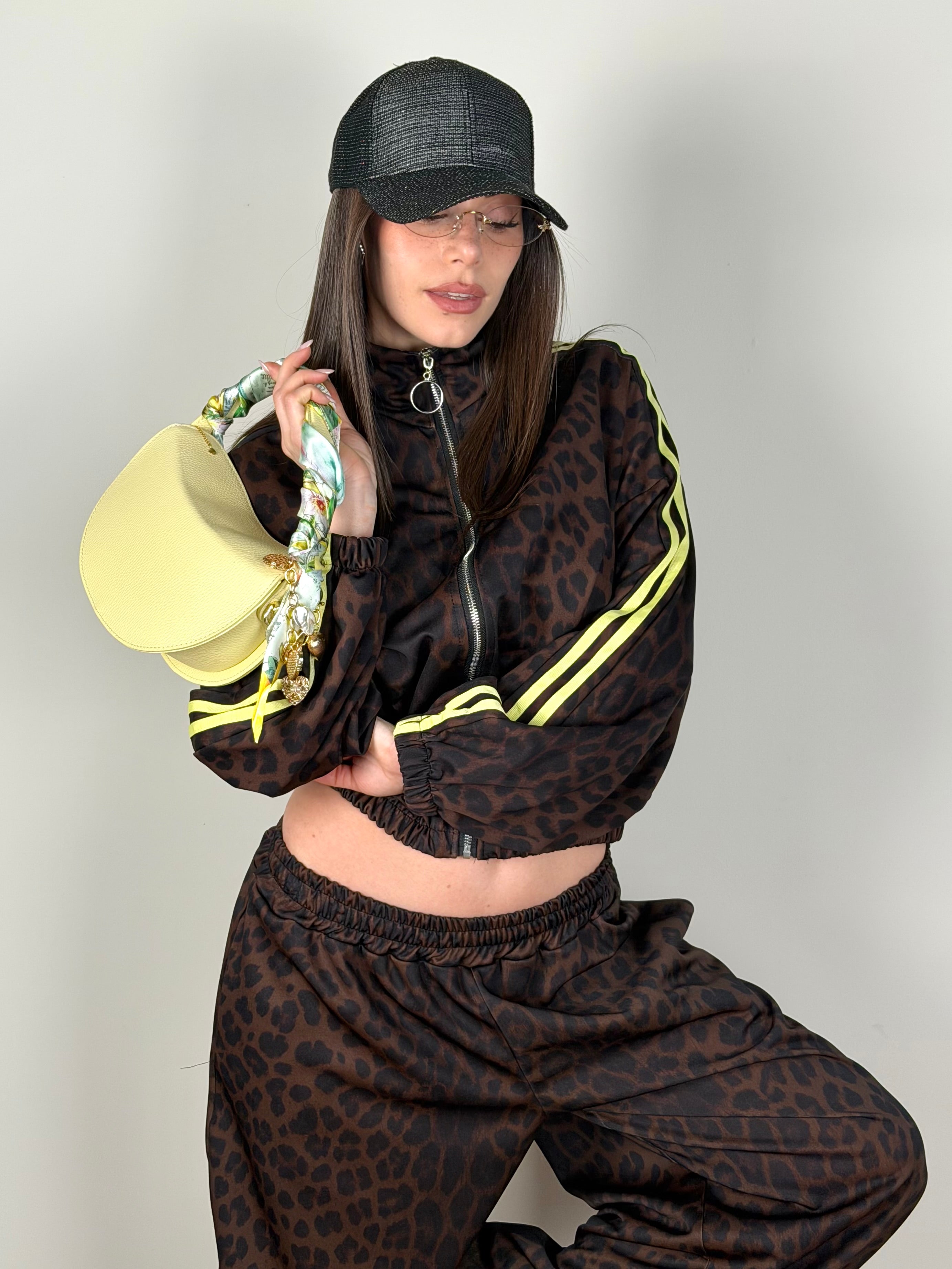 Tuta Sportiva animalier gialla