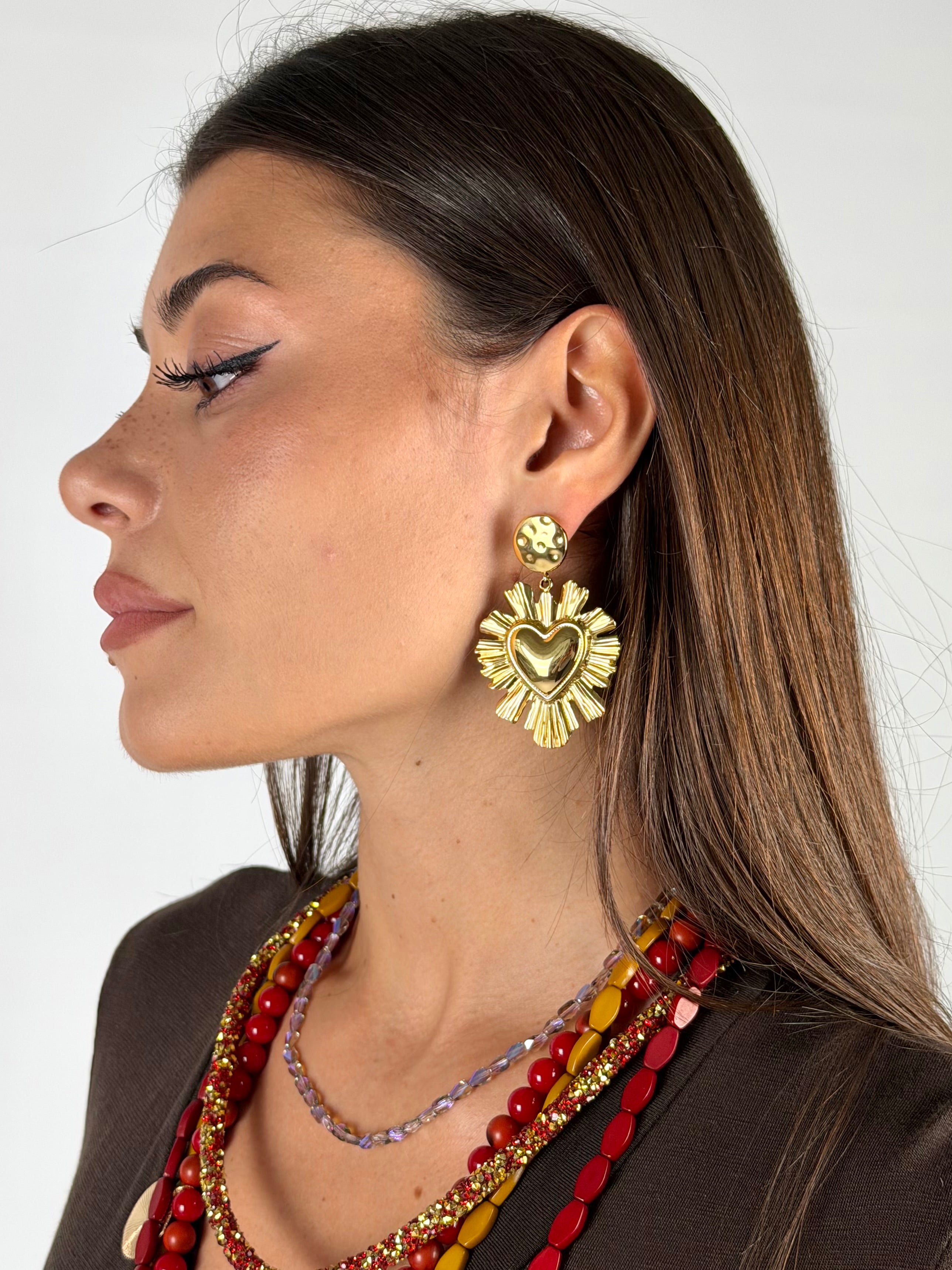 Orecchini cuore sacro - 2 colori