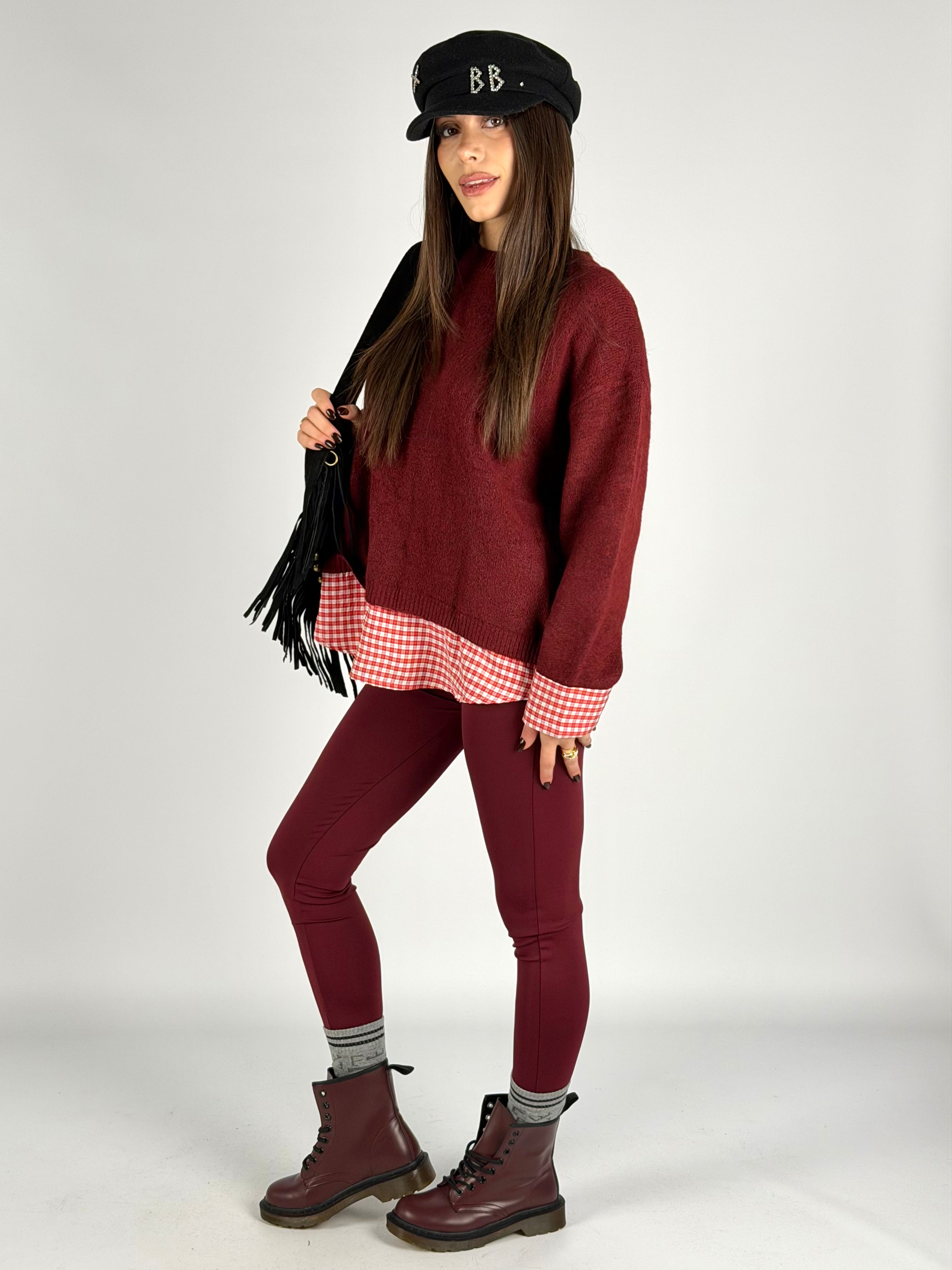 Leggins Margot bordeaux
