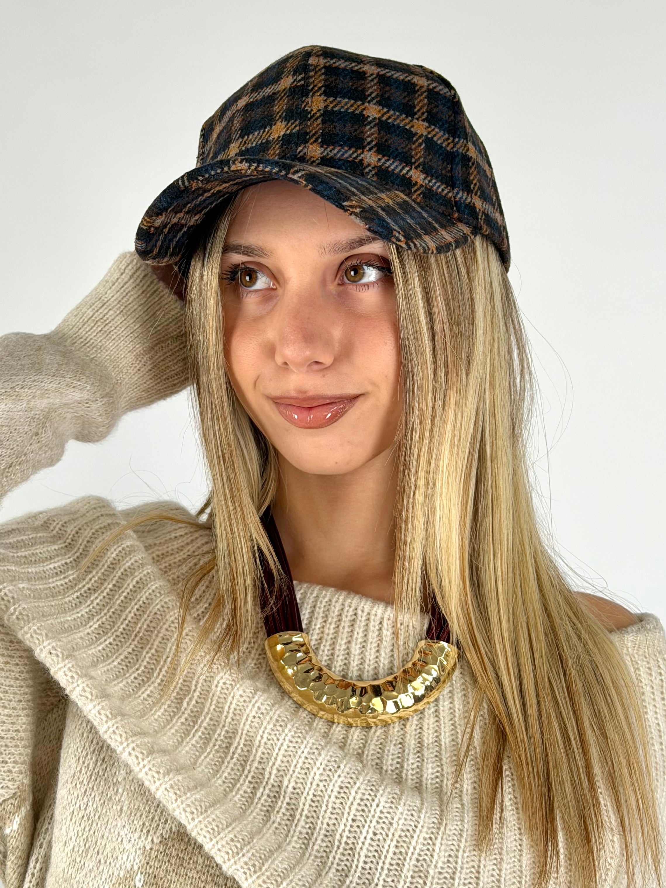 Capello visiera quadri - 3 colori