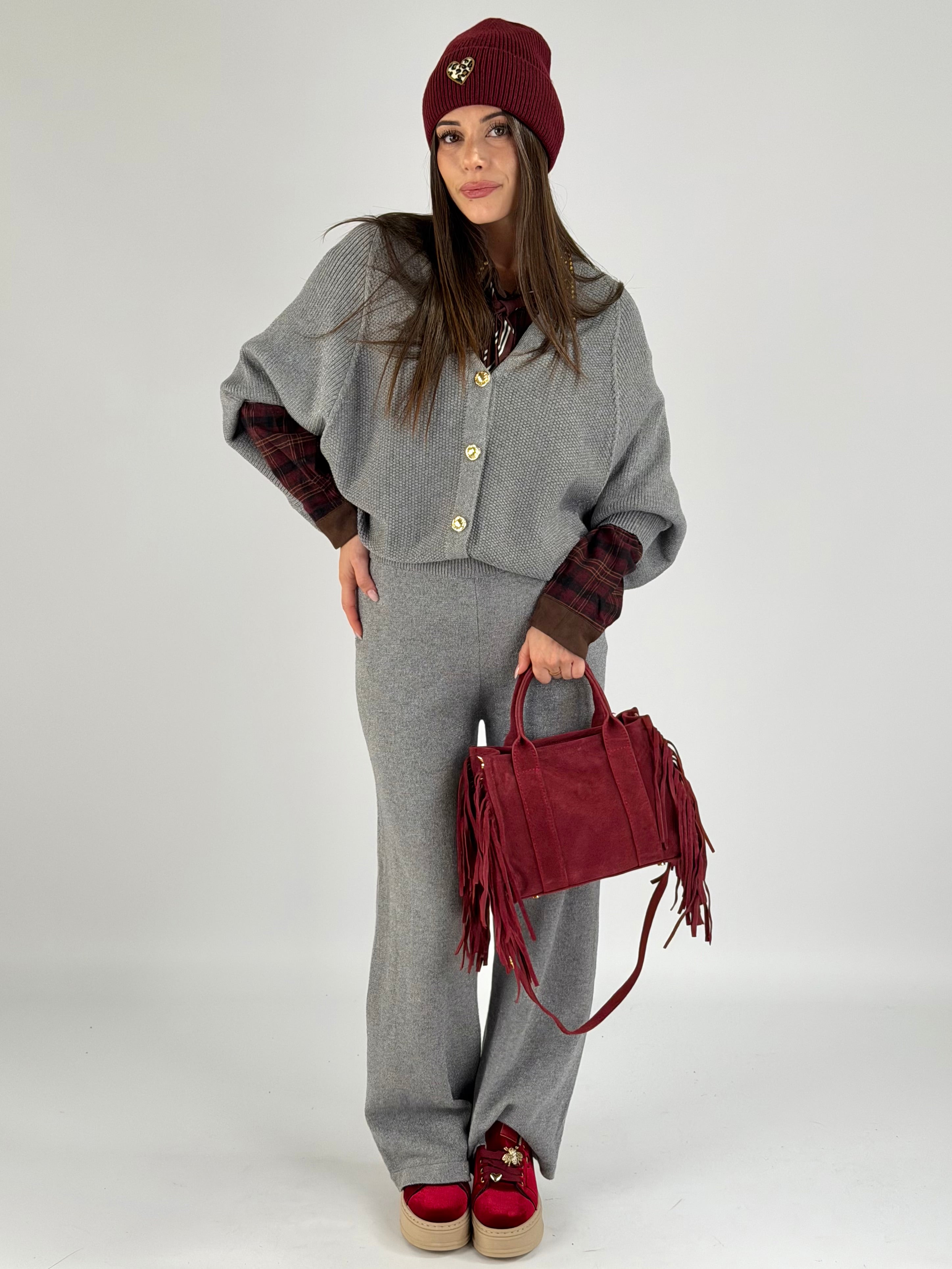 Set Tuta Lurex grigia