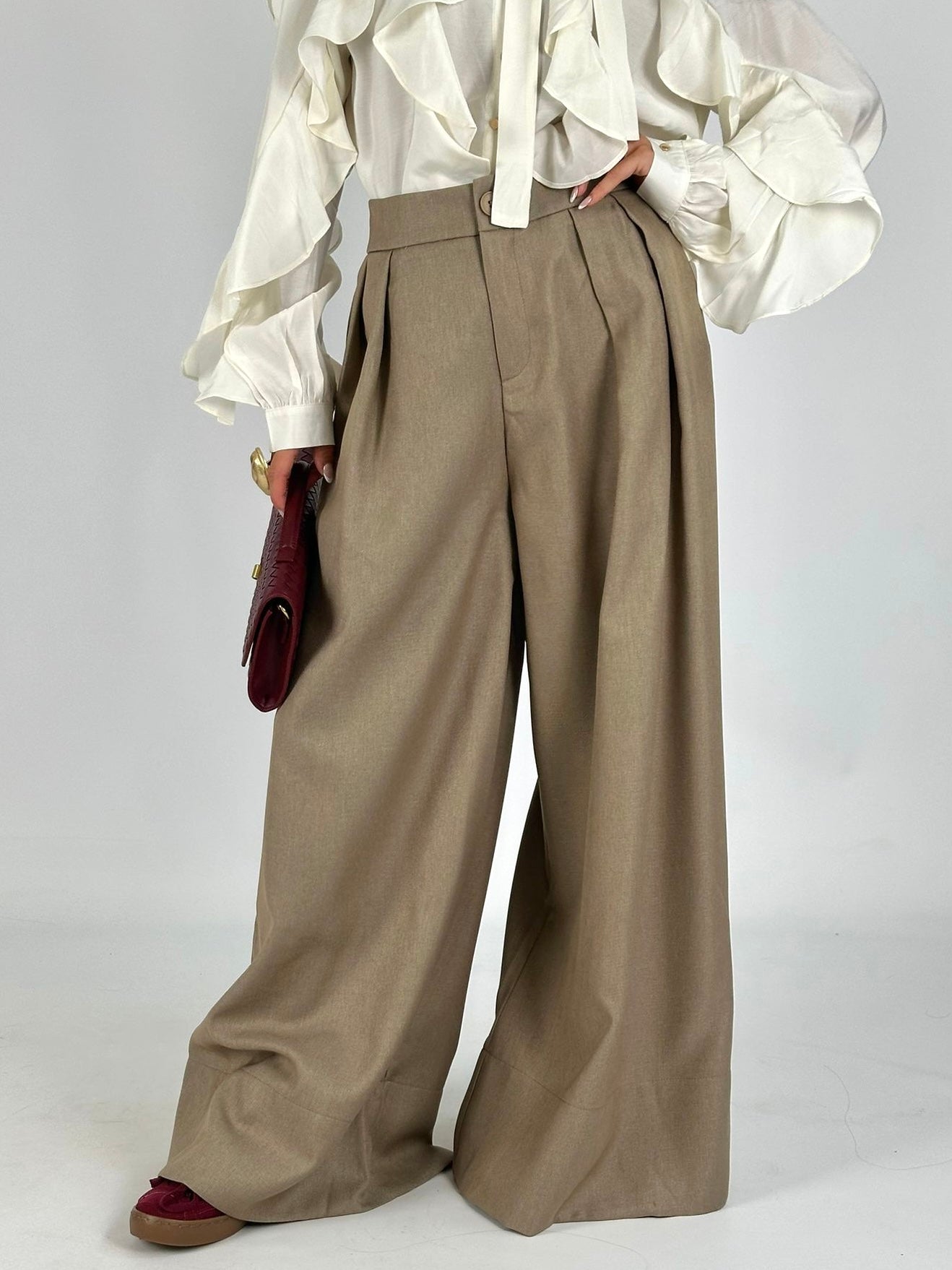 Maxi pantalone Zoe beige