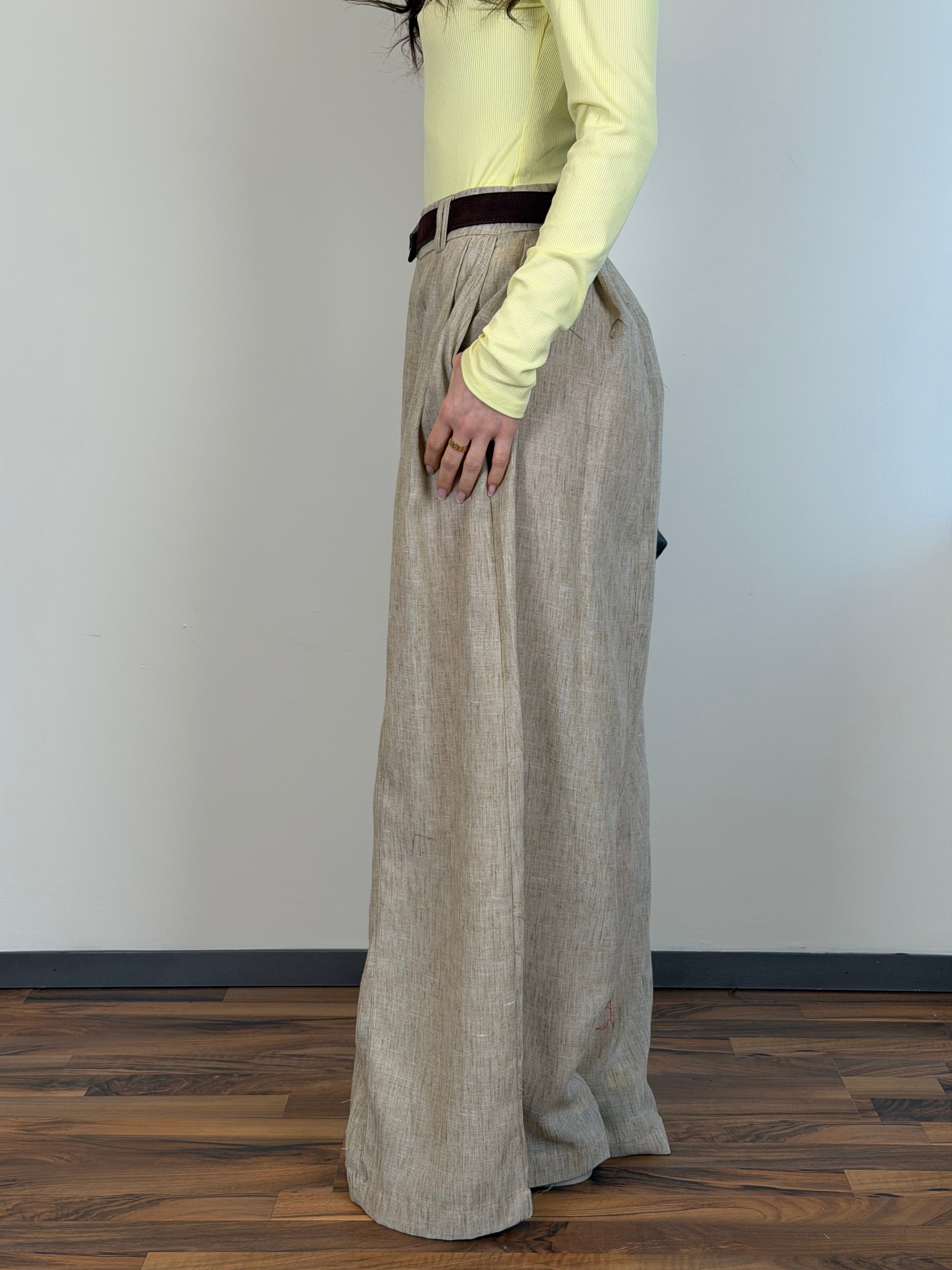 Pantalone coco beige
