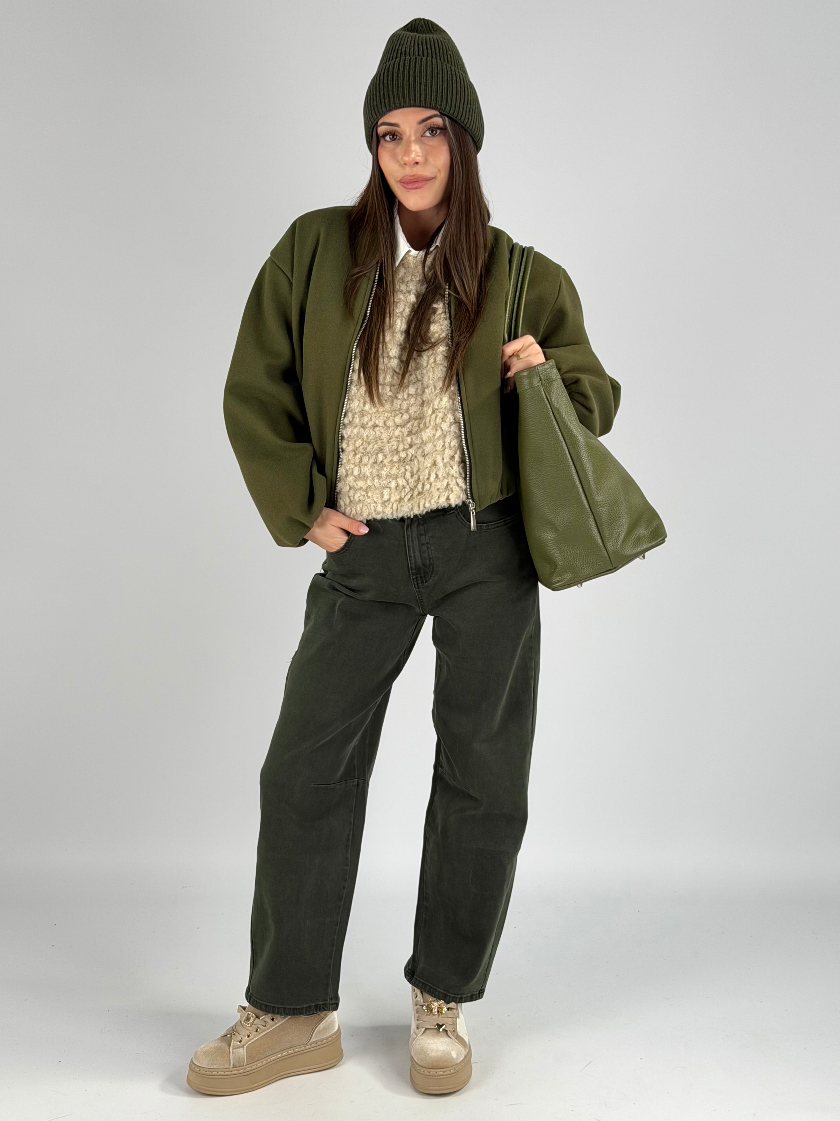 cappotto bomber Anisa verde
