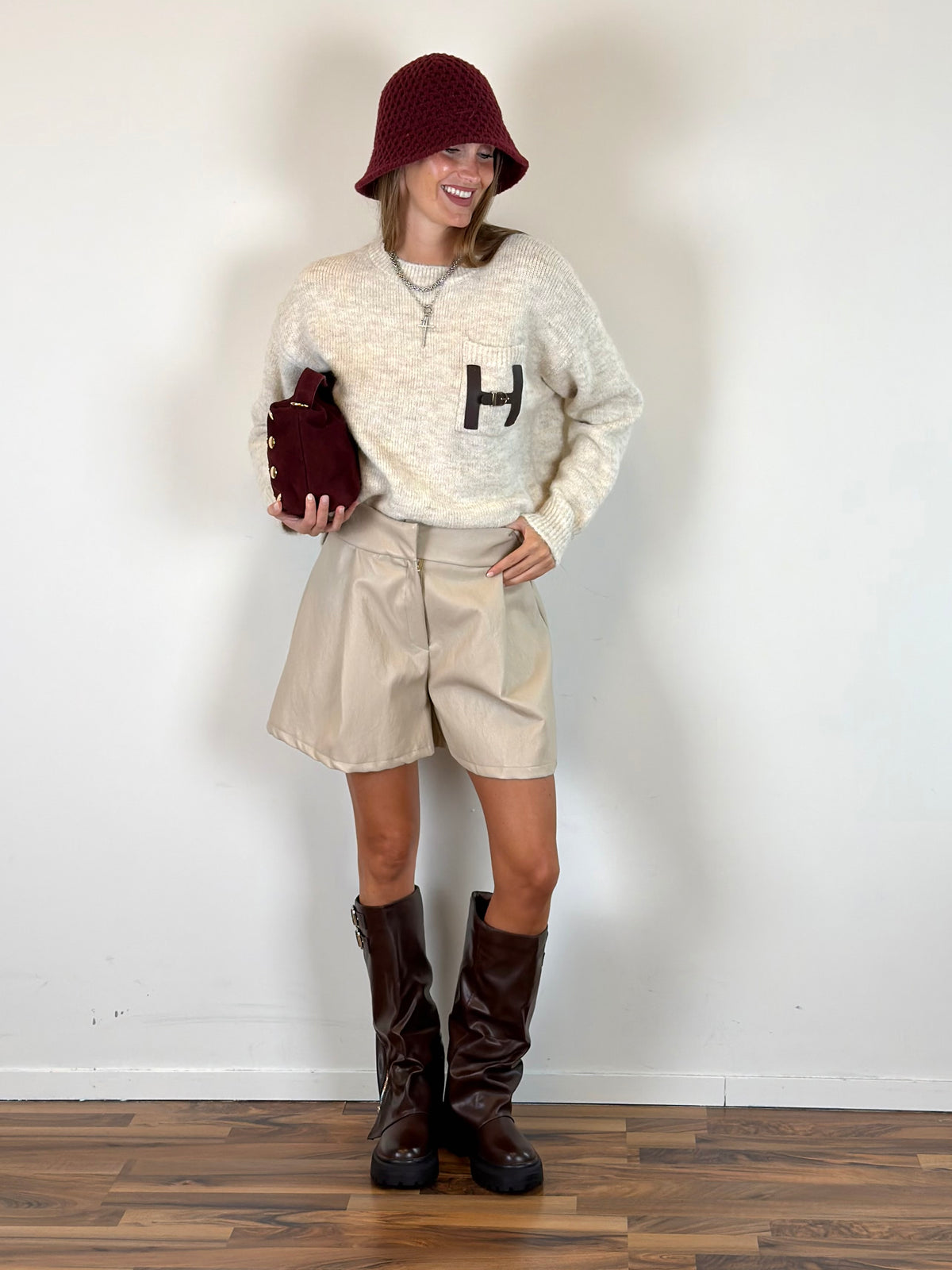 Short Harpina beige
