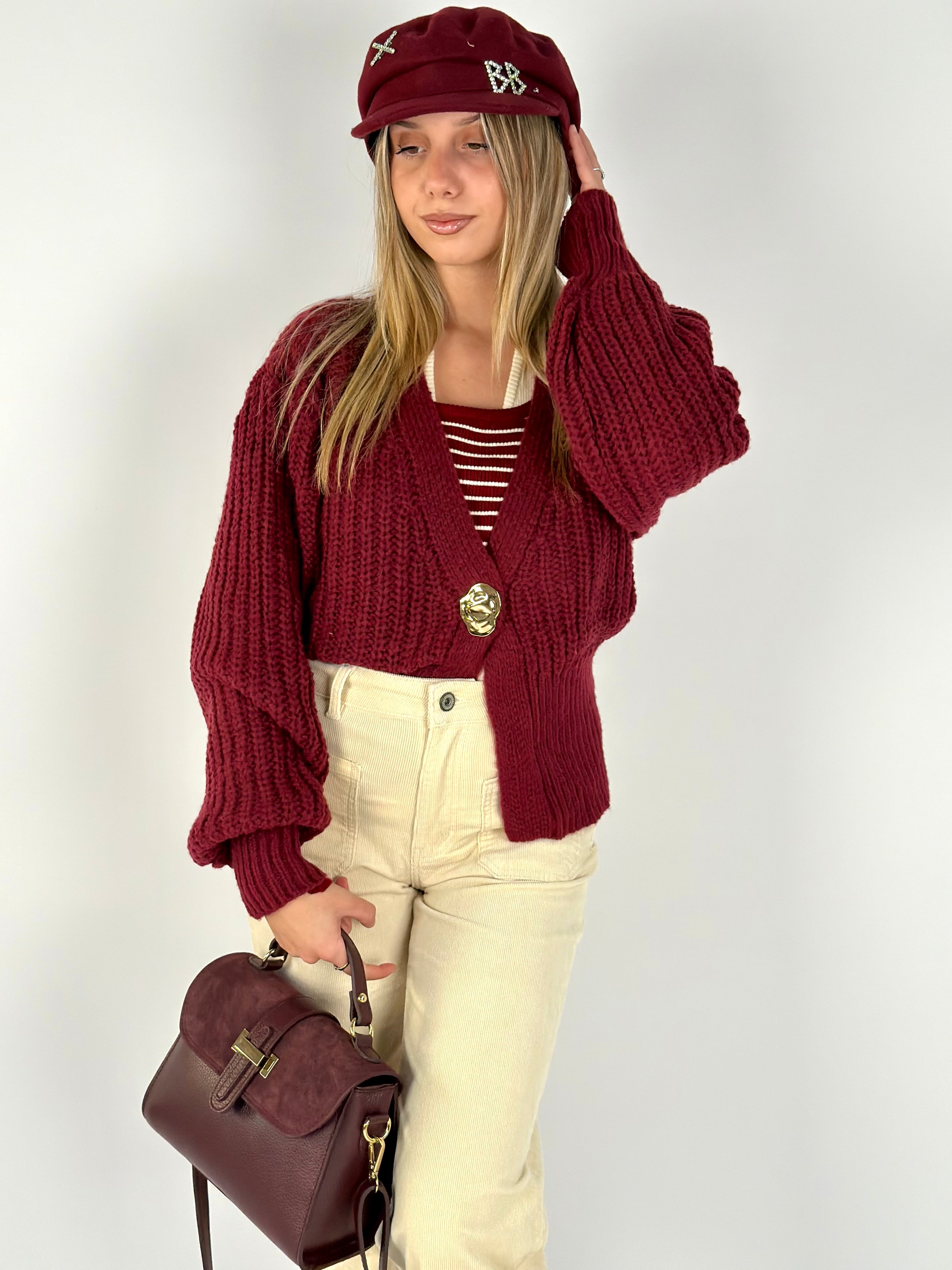 Maglia happy bordeaux