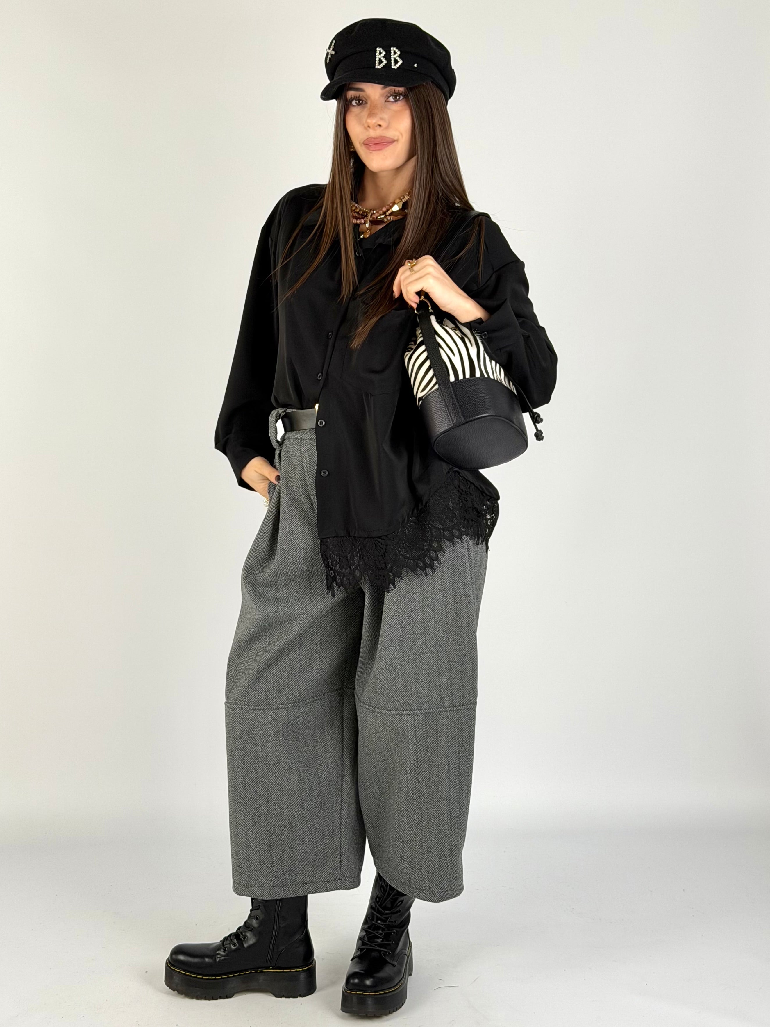 Camicia taschino nera