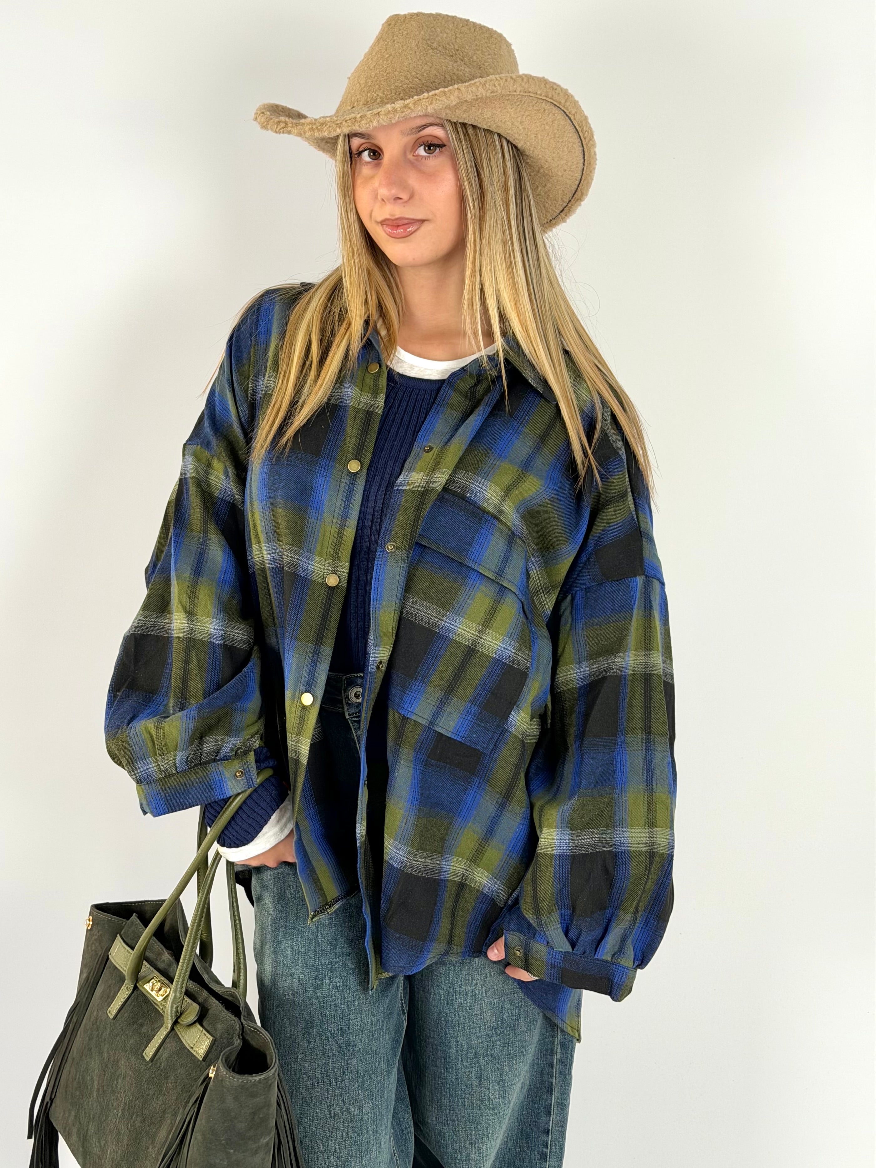 Camicia check Greta verde