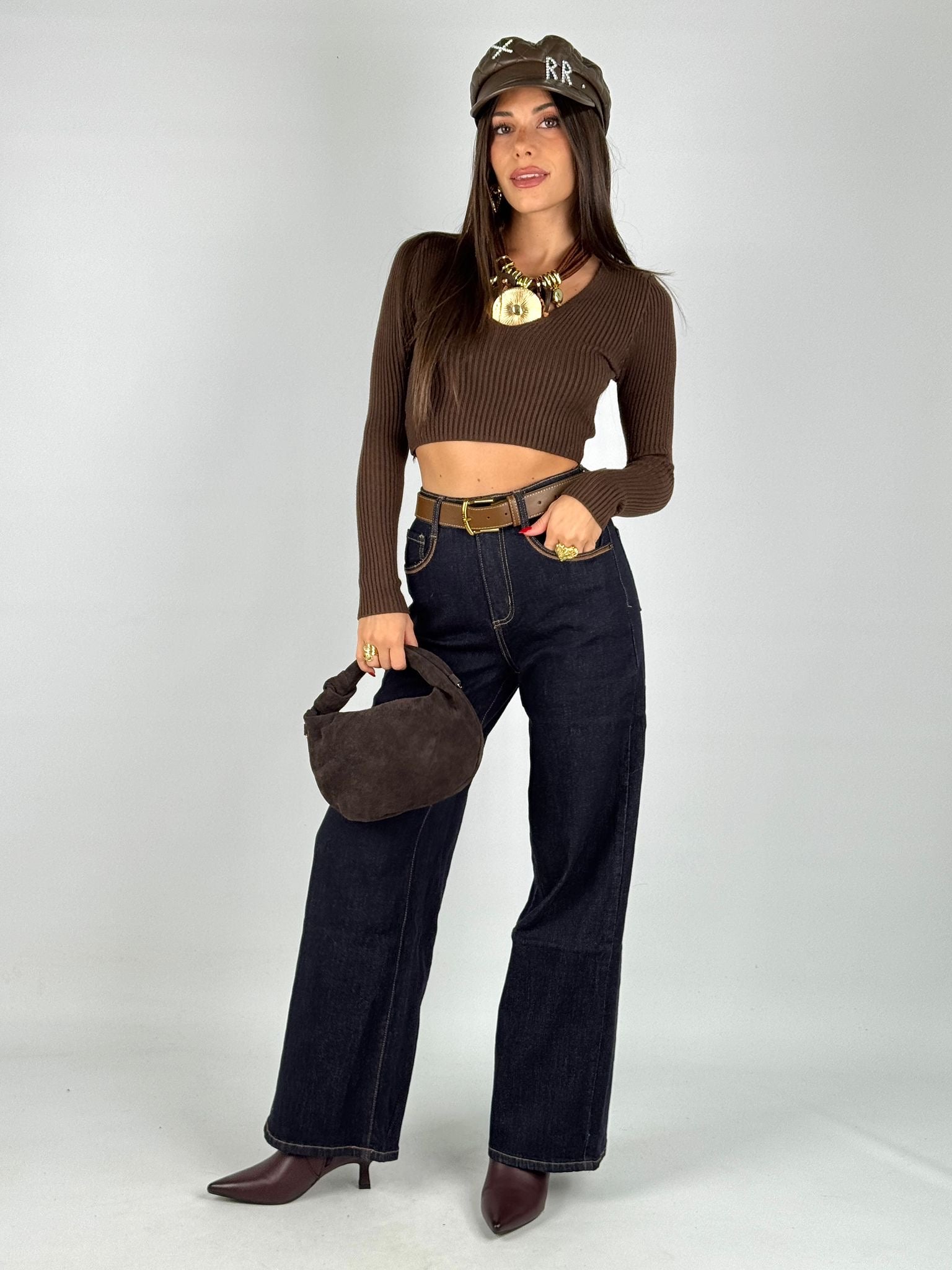 Maglia intreccio bordeuax Napoli