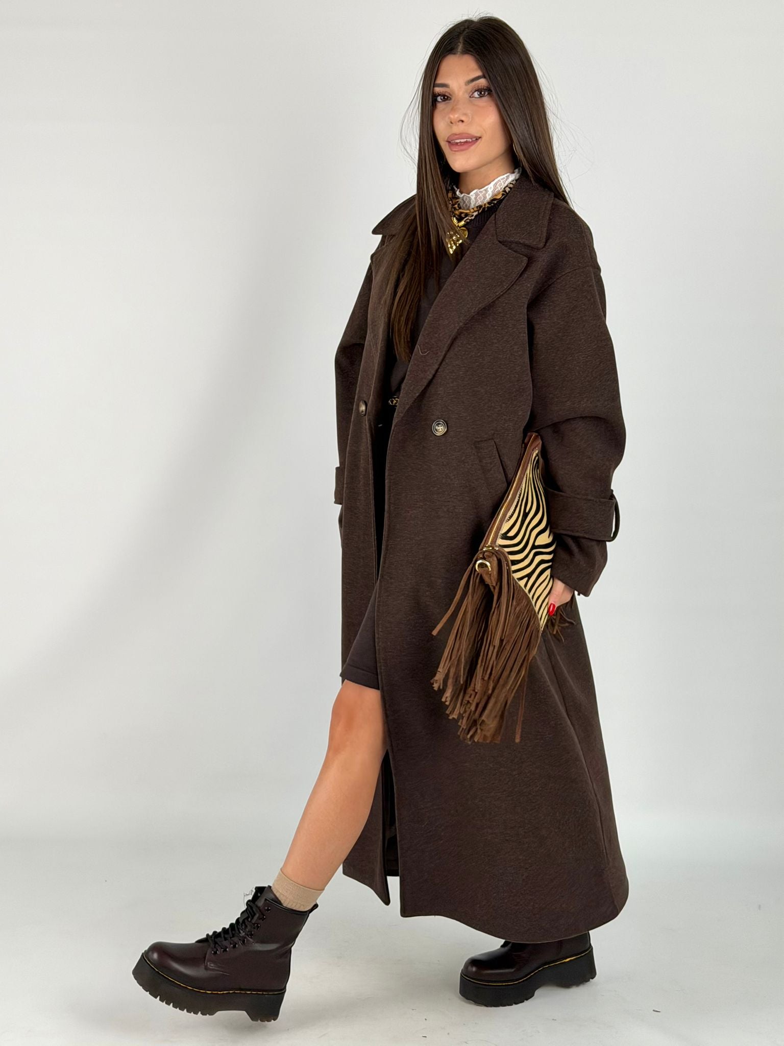 Maxi cappotto ASIA moro