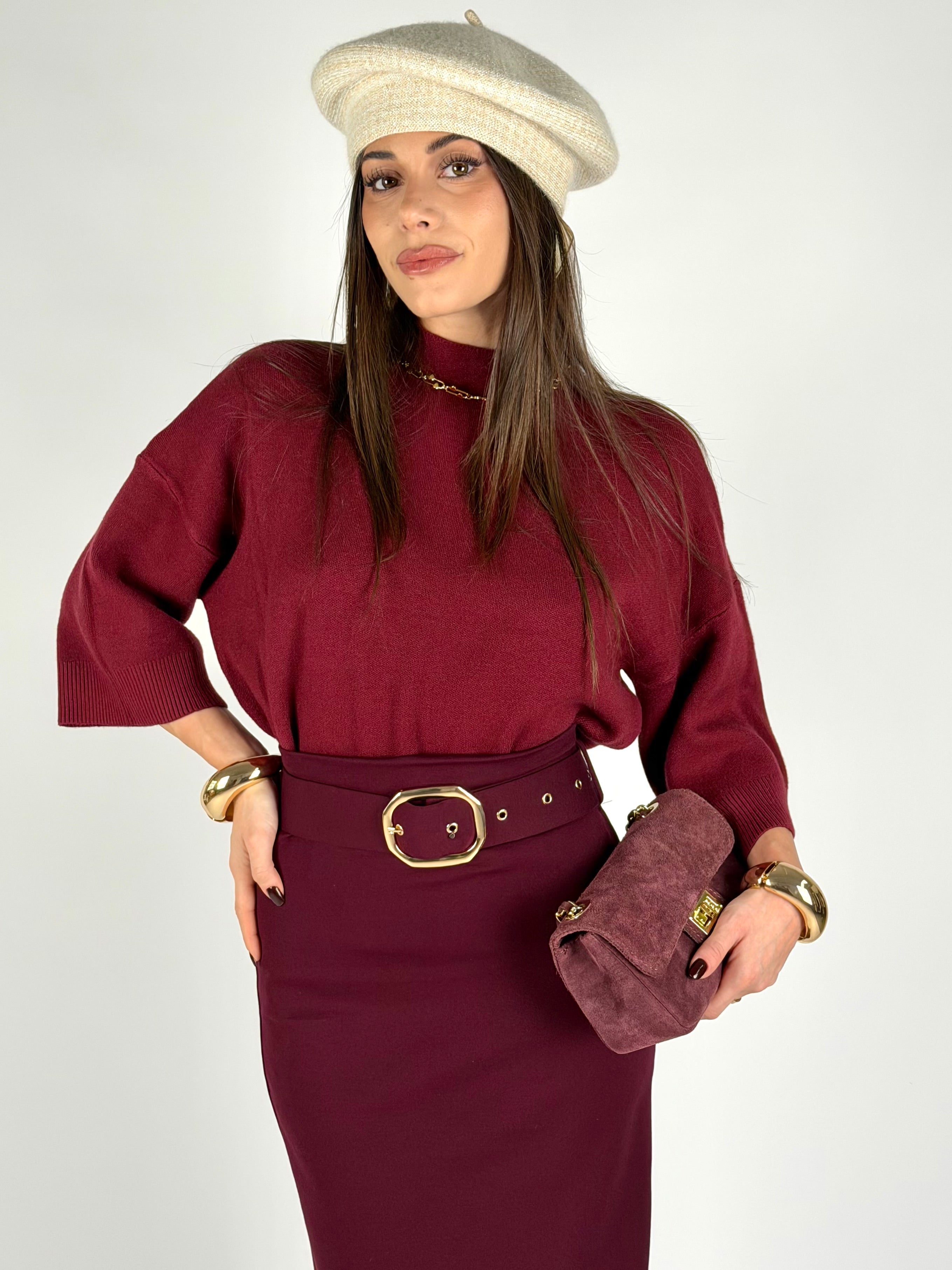 Maglia Amelie bordeaux