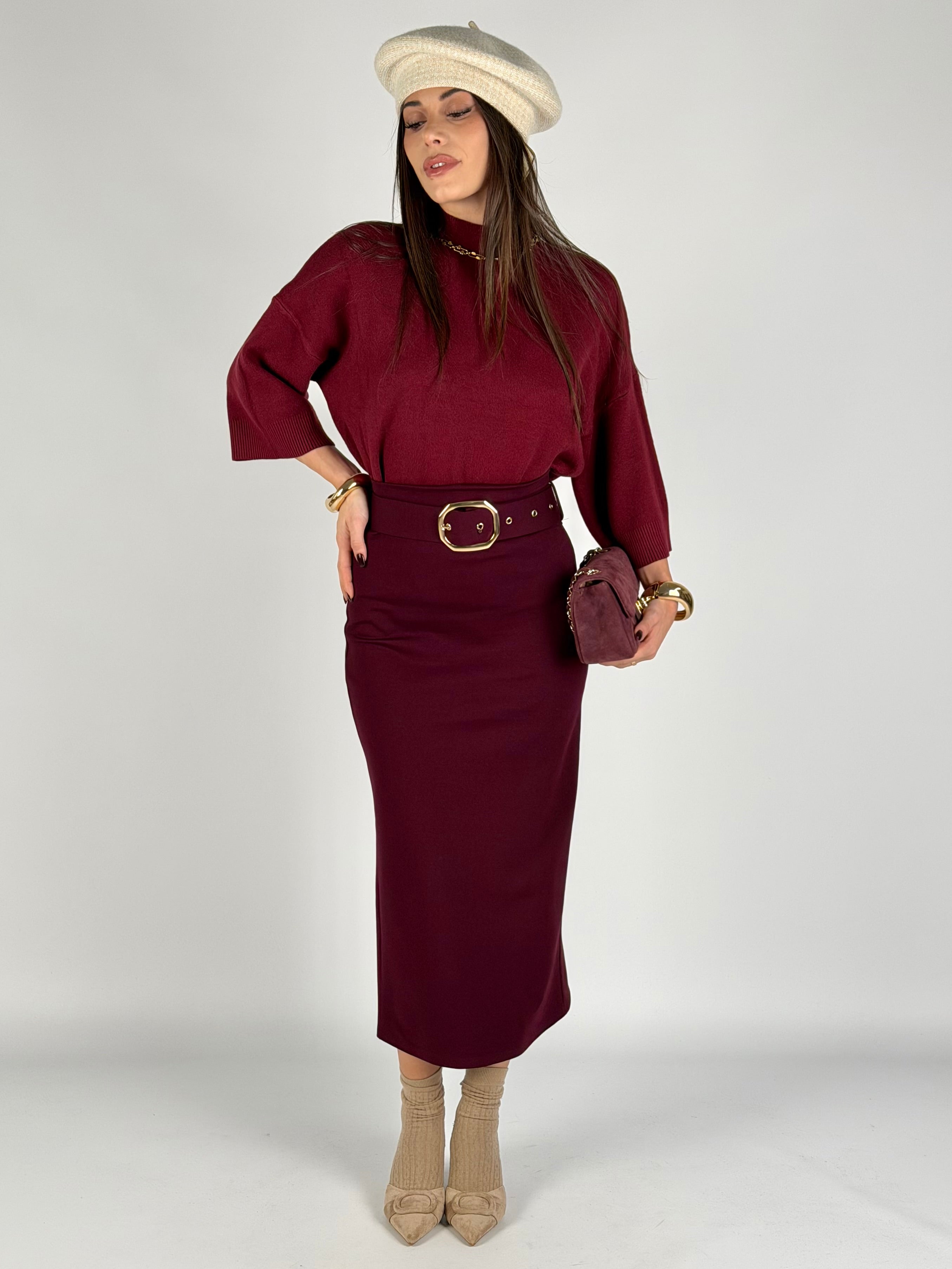 Maglia Amelie bordeaux