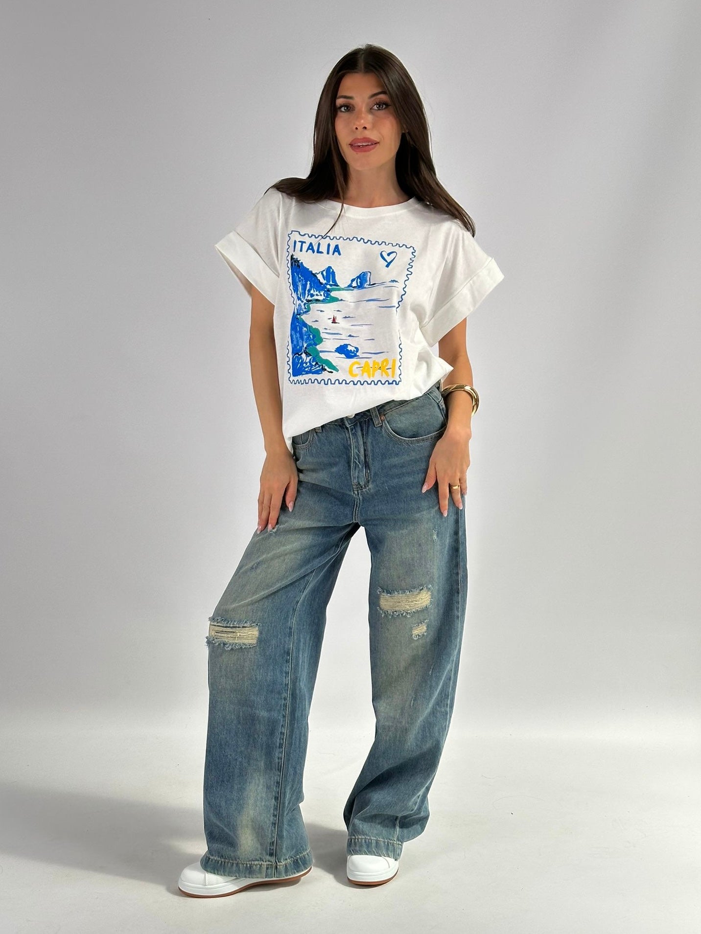 T-shirt premium 100% cotone Capri