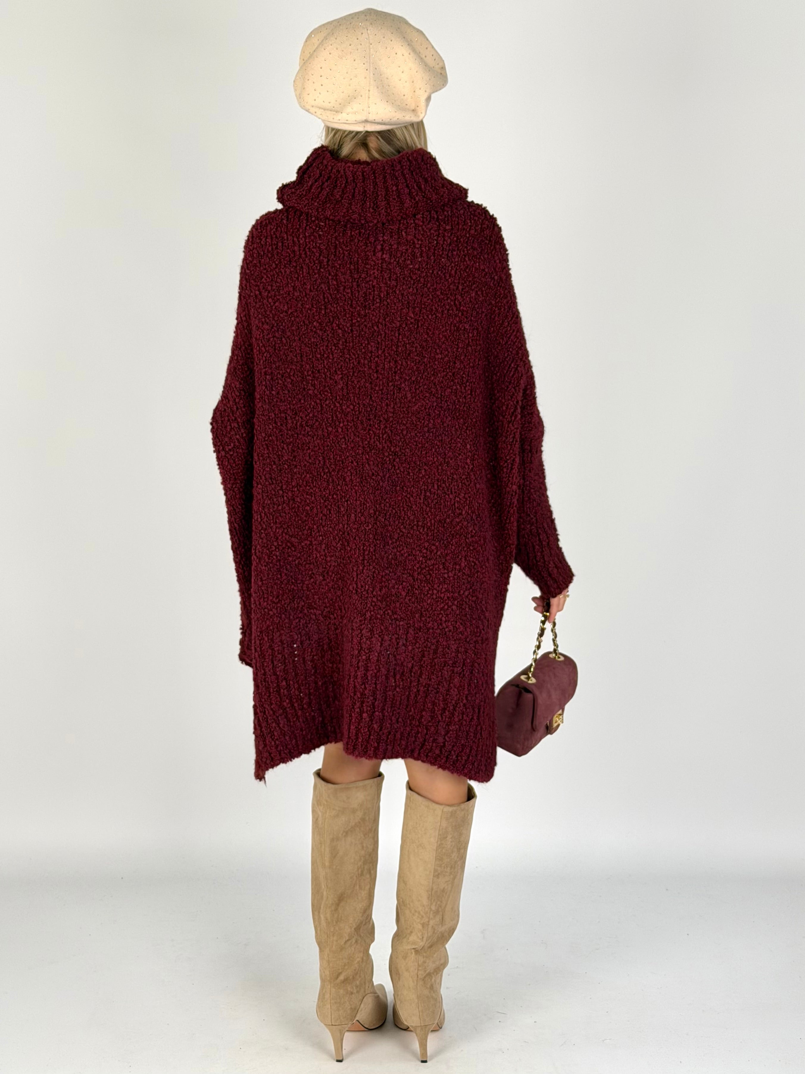 Abito maglia Marzia bordeaux