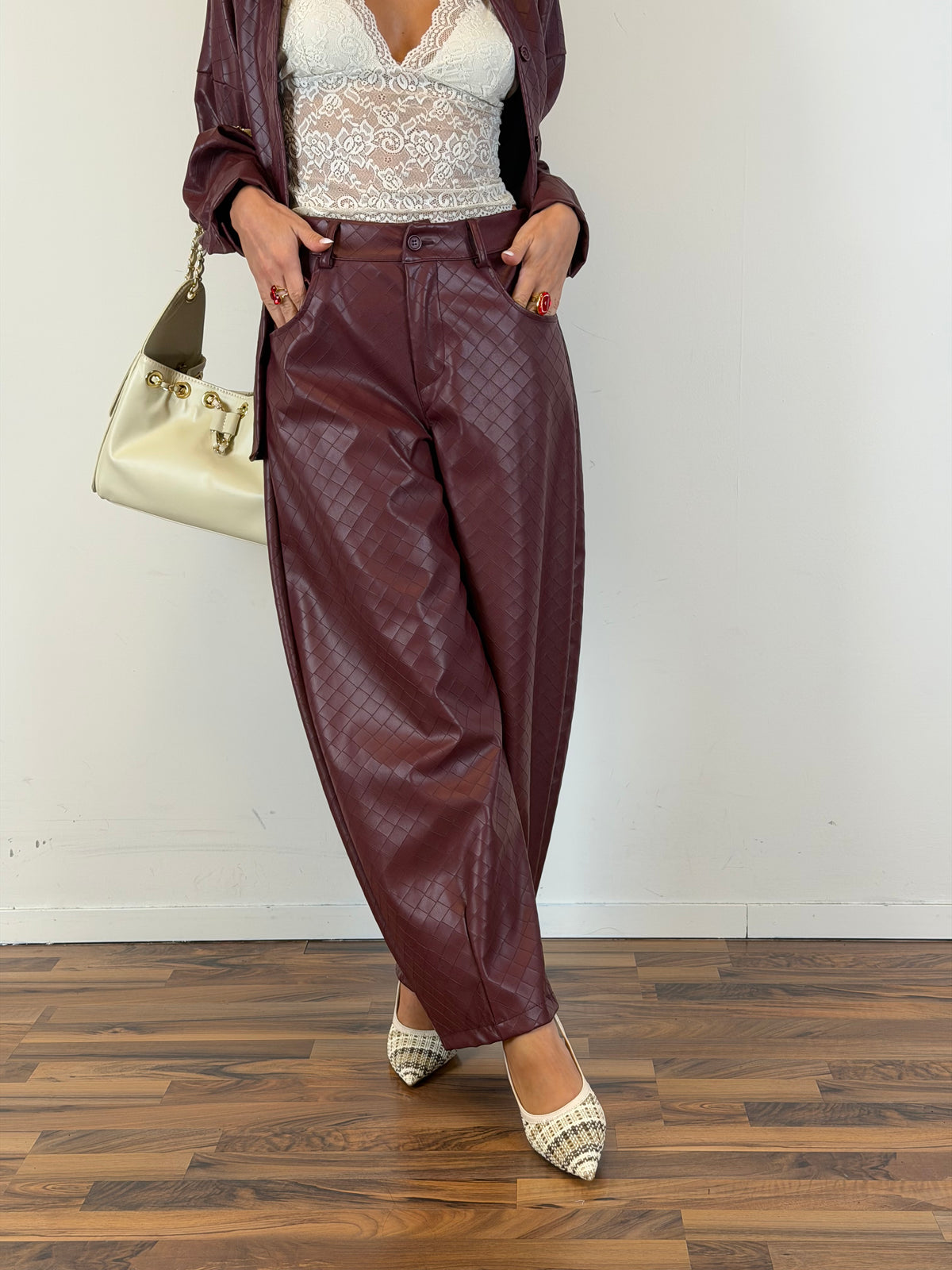 Pantalone Soledad bordeaux