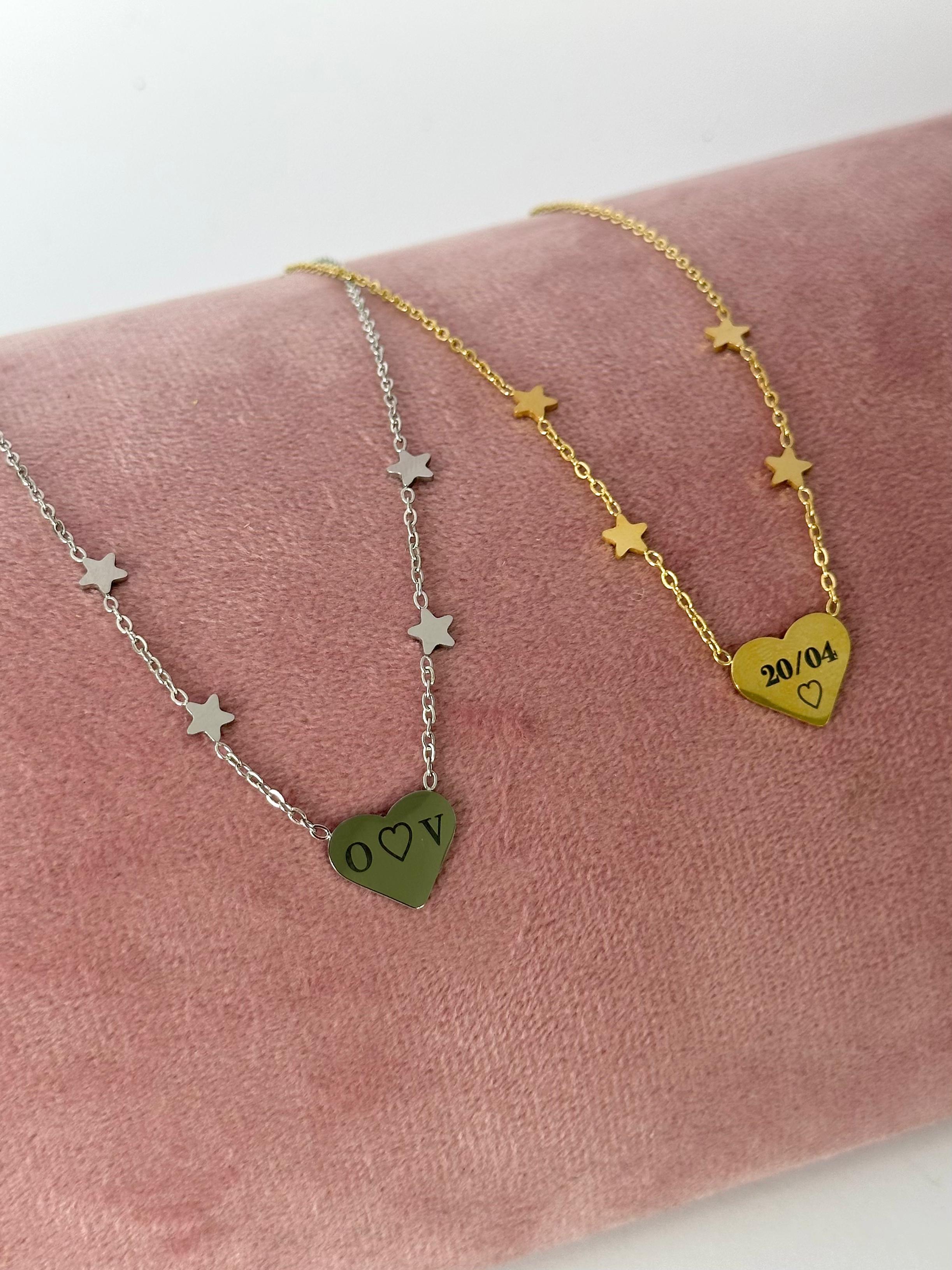 Collana cuore e stelle personalizzabile