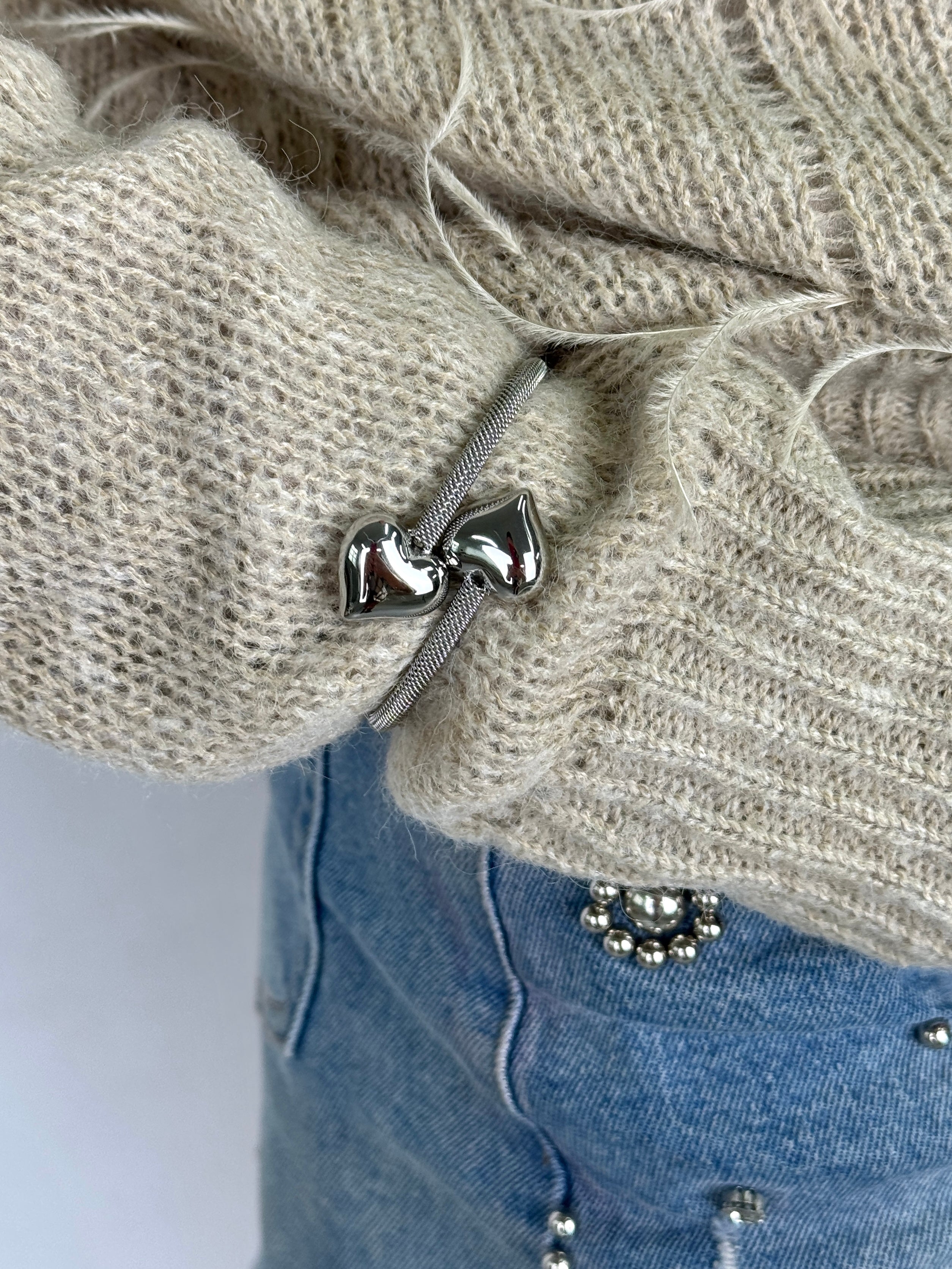 Bracciale rigido due cuori